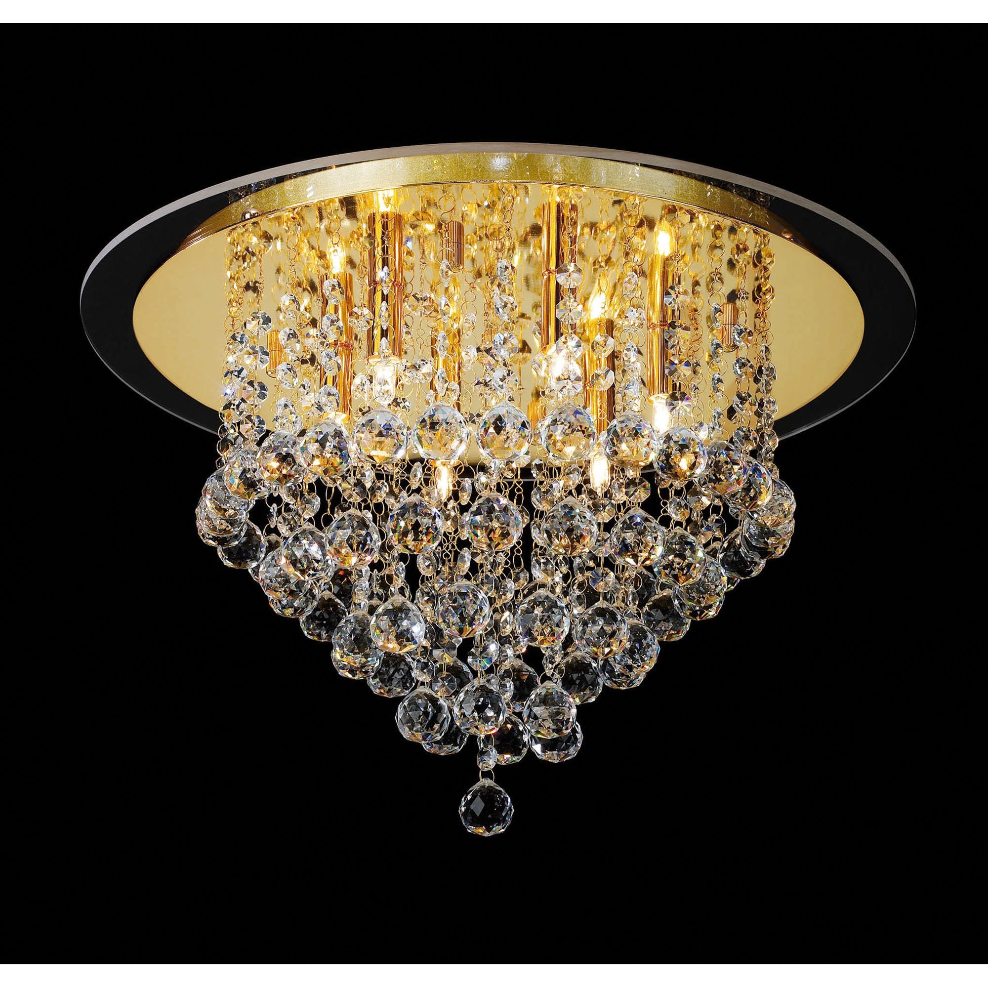 Atla Ceiling 6 Light French Gold/Crystal