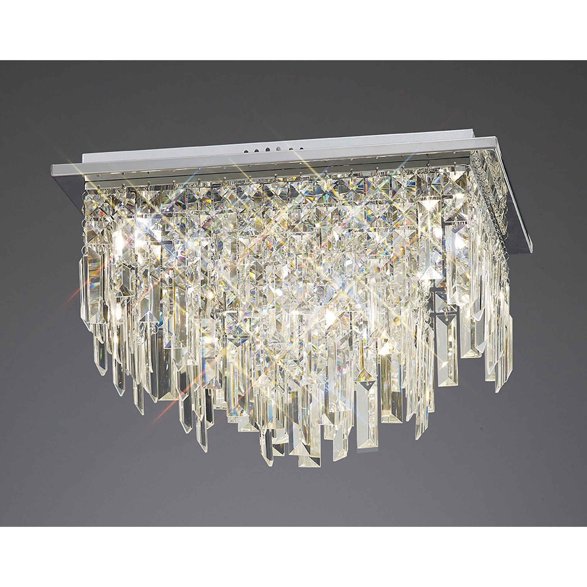 Maddison Ceiling Square 6 Light Polished Chrome/Crystal