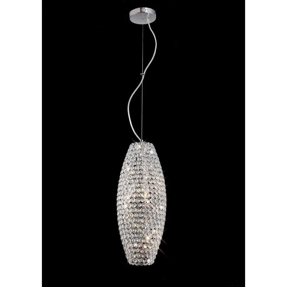 Kos Pendant 4 Light Polished Chrome/Crystal