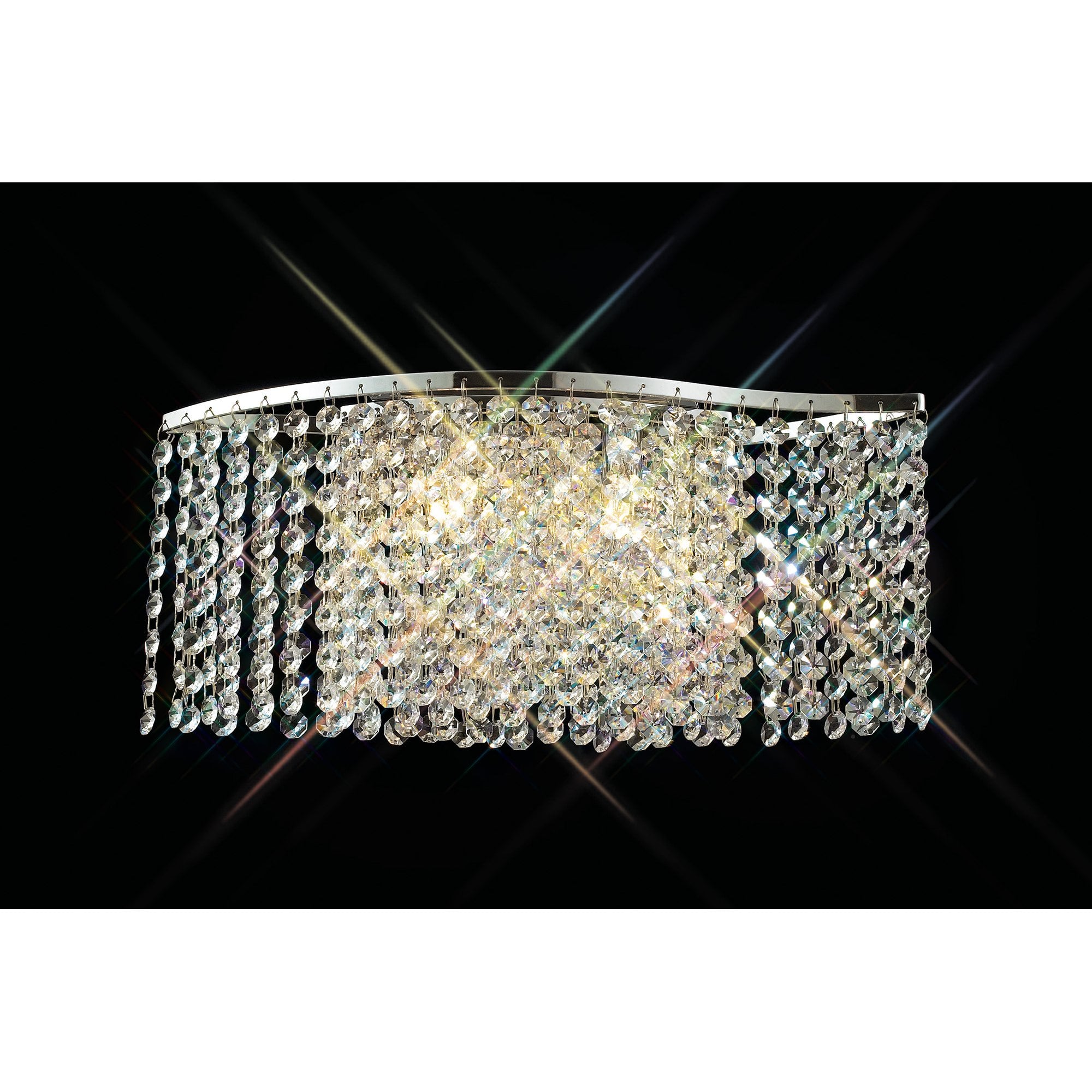 Fabio Wall Lamp Switched 2 Light Polished Chrome/Crystal