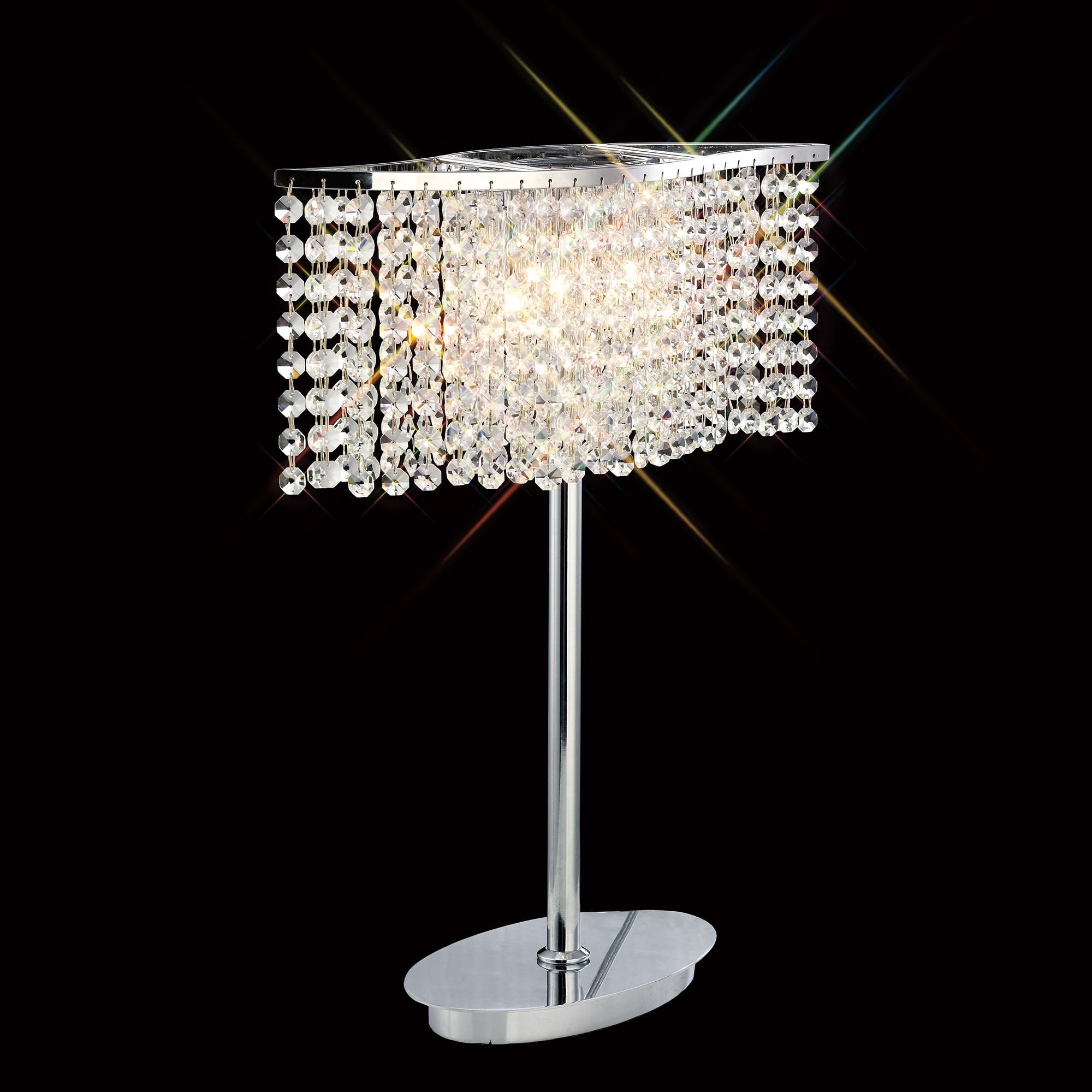 Fabio Table Lamp 2 Light Polished Chrome/Crystal