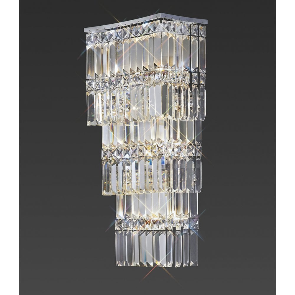 Gianni Wall Lamp 4 Light Polished Chrome/Crystal