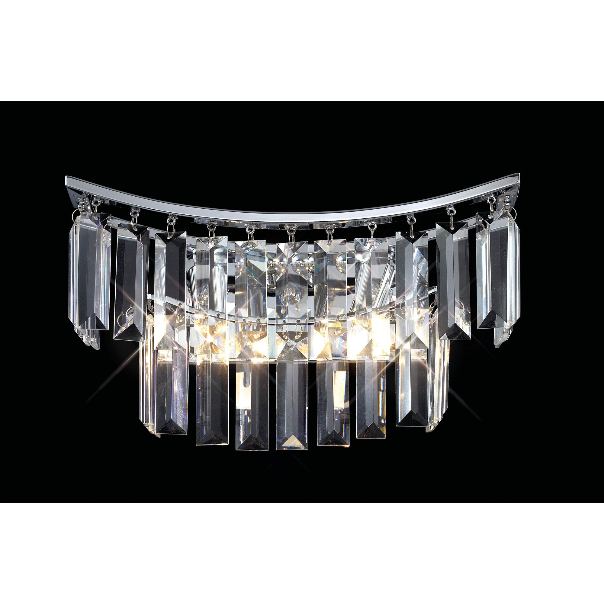 Gianni Wall Lamp 2 Light Polished Chrome/Crystal