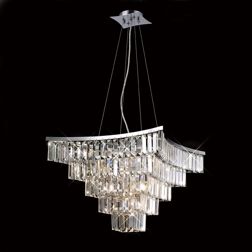 Gianni Pendant 9 Light Polished Chrome/Crystal