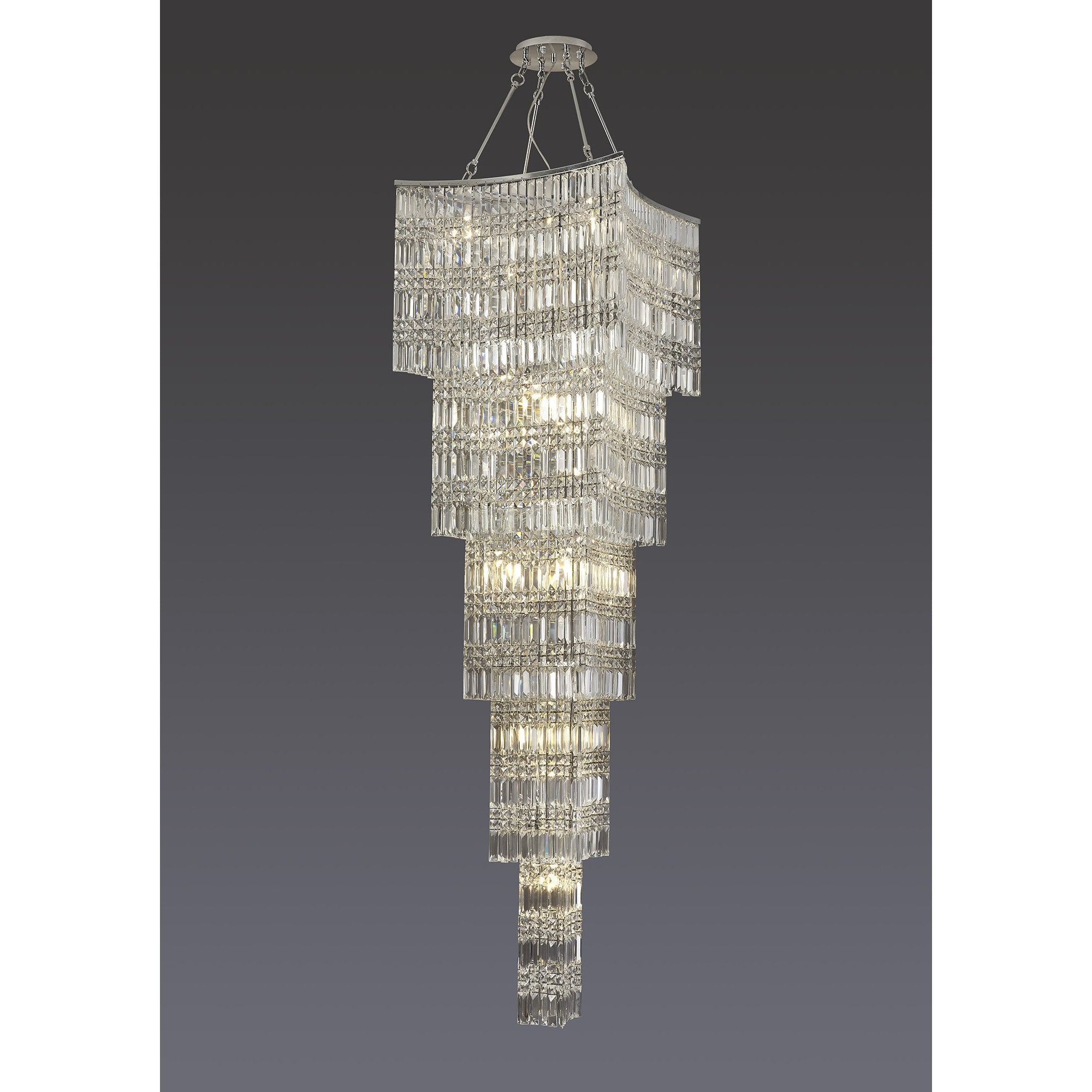 Gianni Tall Pendant 15 Light Polished Chrome / Crystal