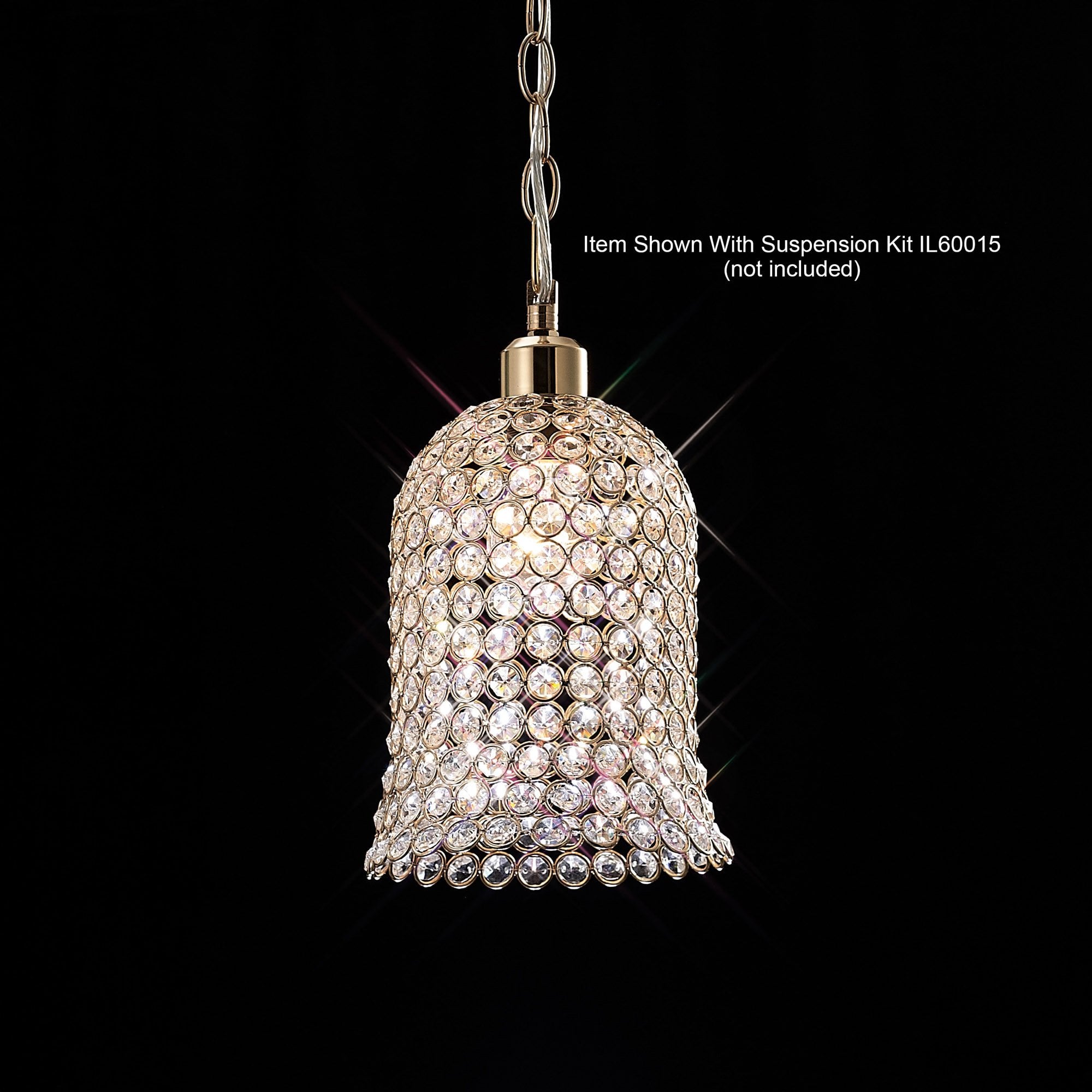 Kudo Bell Shade Non-Electric French Gold/Crystal