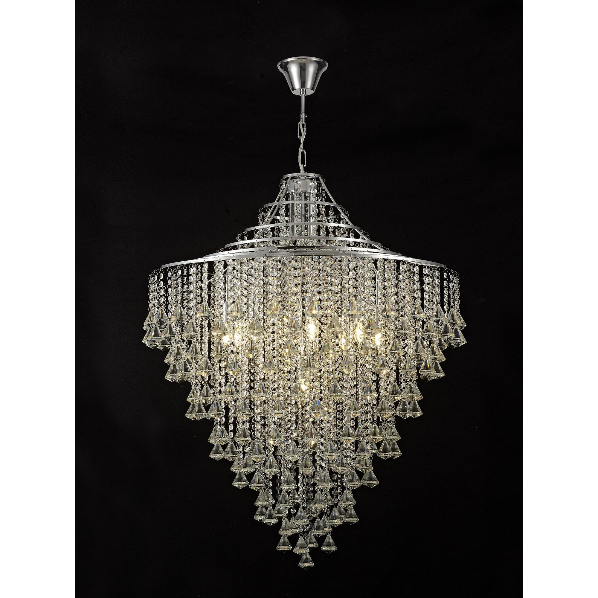 Inina Pendant 9 Light Polished Chrome/Crystal