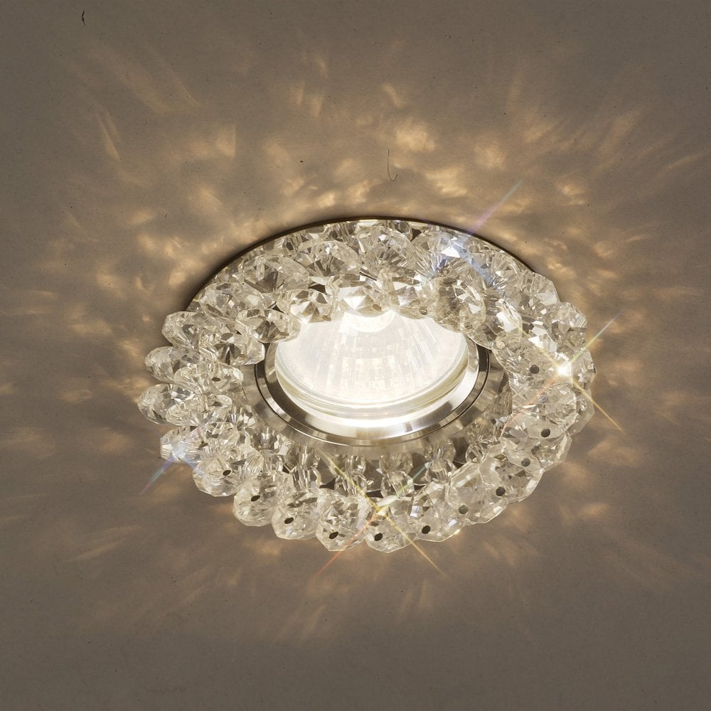 Crystal Cluster Downlight Round Rim Only Clear, IL30800 Required To Complete The Item