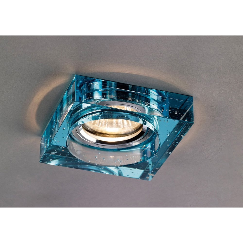 Crystal Bubble Downlight Square Rim Only Aqua, IL30800 Required To Complete The Item