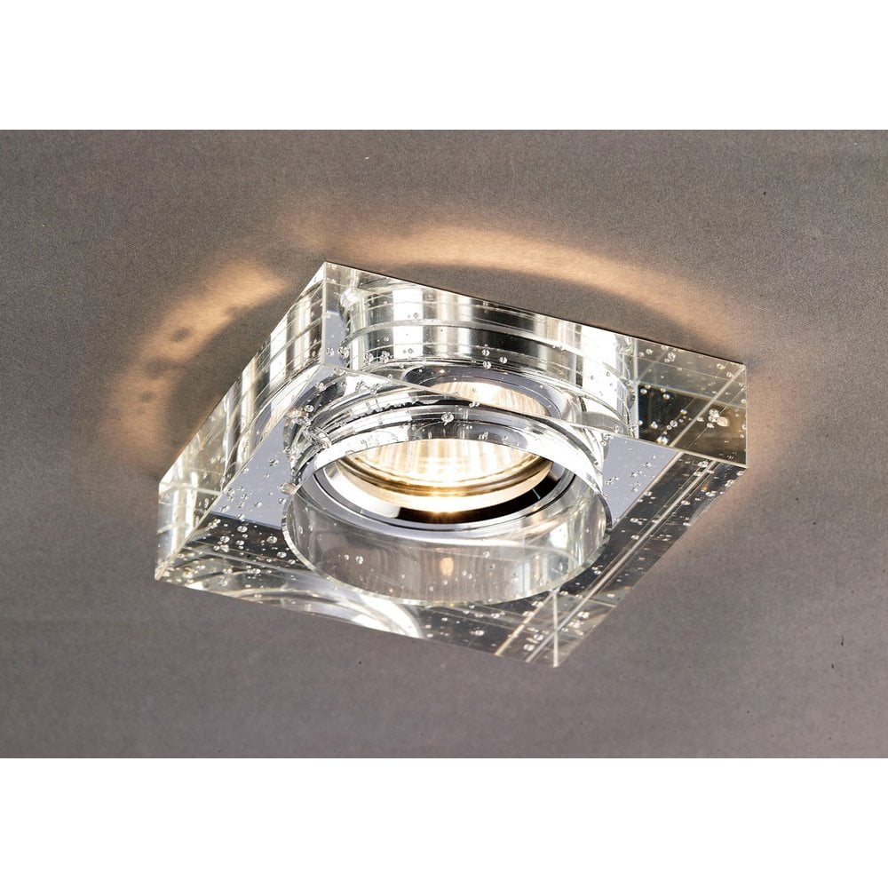 Crystal Bubble Downlight Square Rim Only Clear, IL30800 Required To Complete The Item