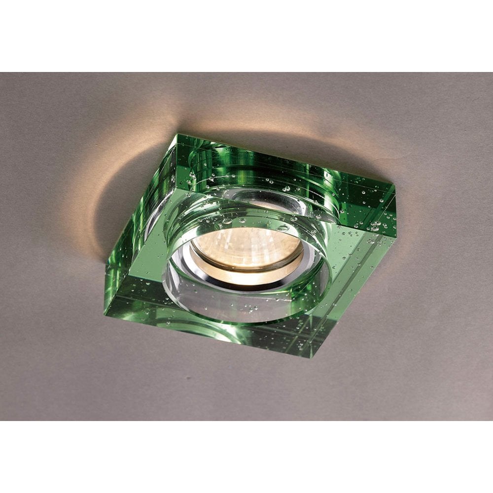 Crystal Bubble Downlight Square Rim Only Green, IL30800 Required To Complete The Item