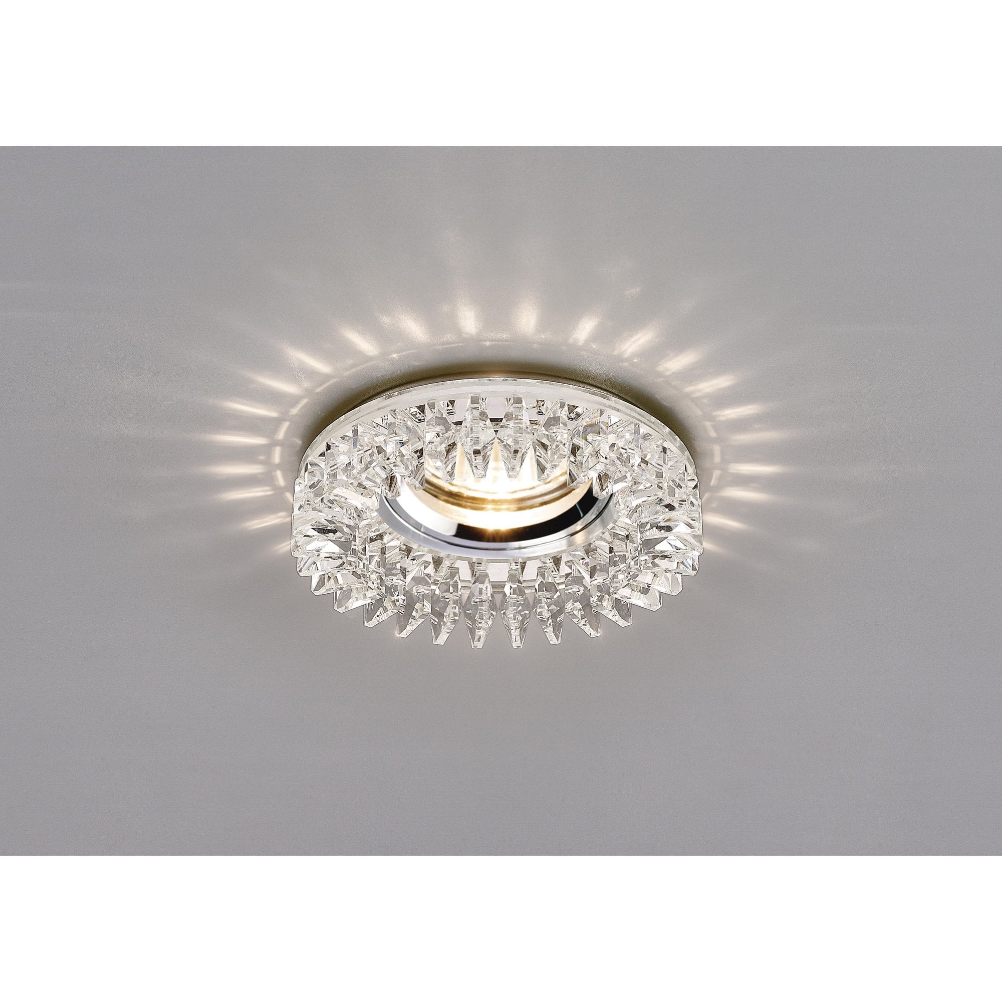 Crystal Downlight Round With Square Crystals Perimeter Rim Only Clear, IL30800 Required To Complete The Item