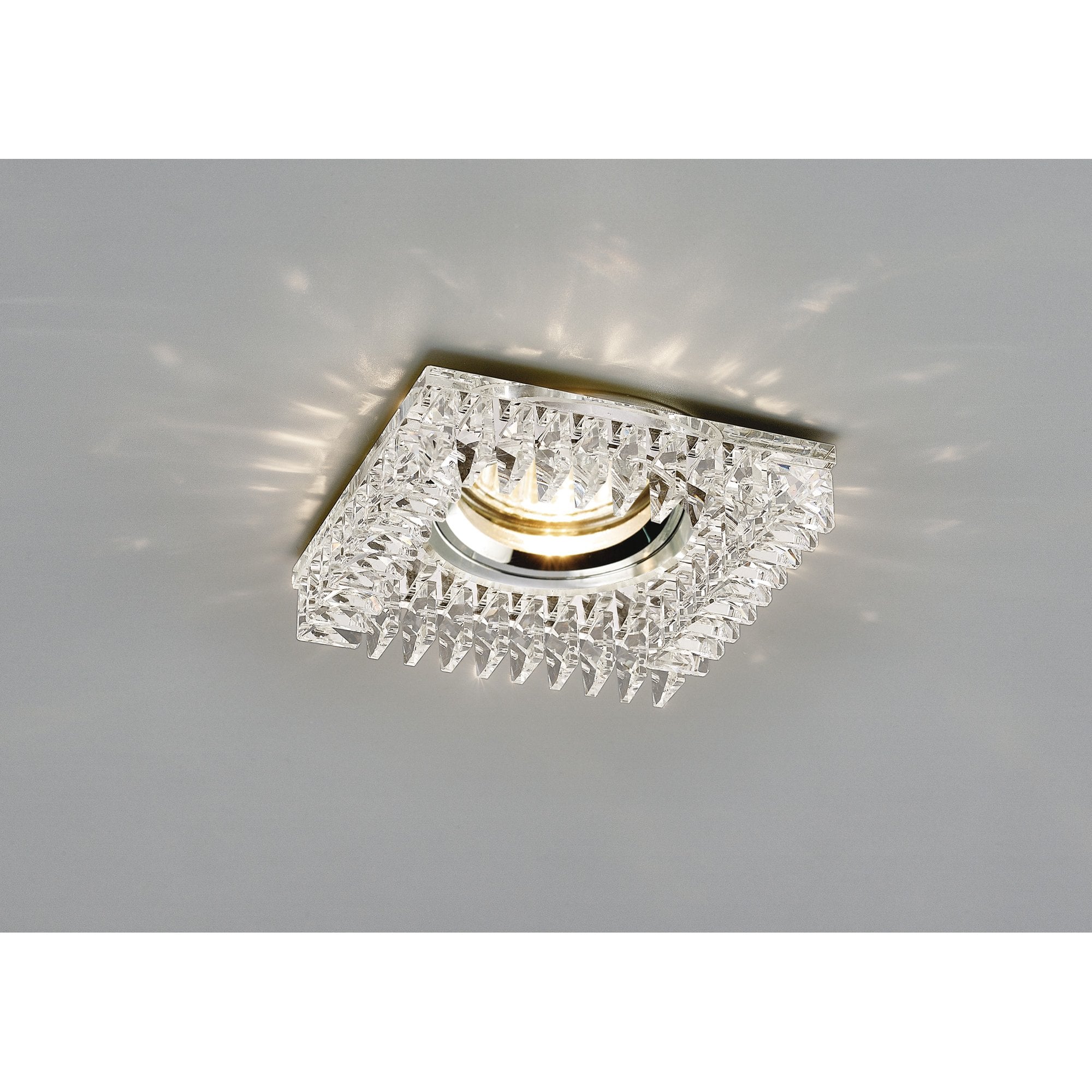 Crystal Downlight Square With Square Crystals Perimeter Rim Only Clear, IL30800 Required To Complete The Item