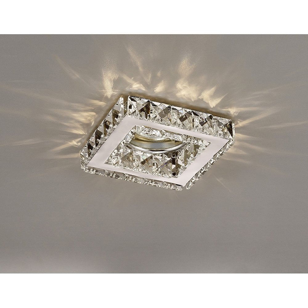 Galaxy GU10 Square Downlight Polished Chrome/Crystal