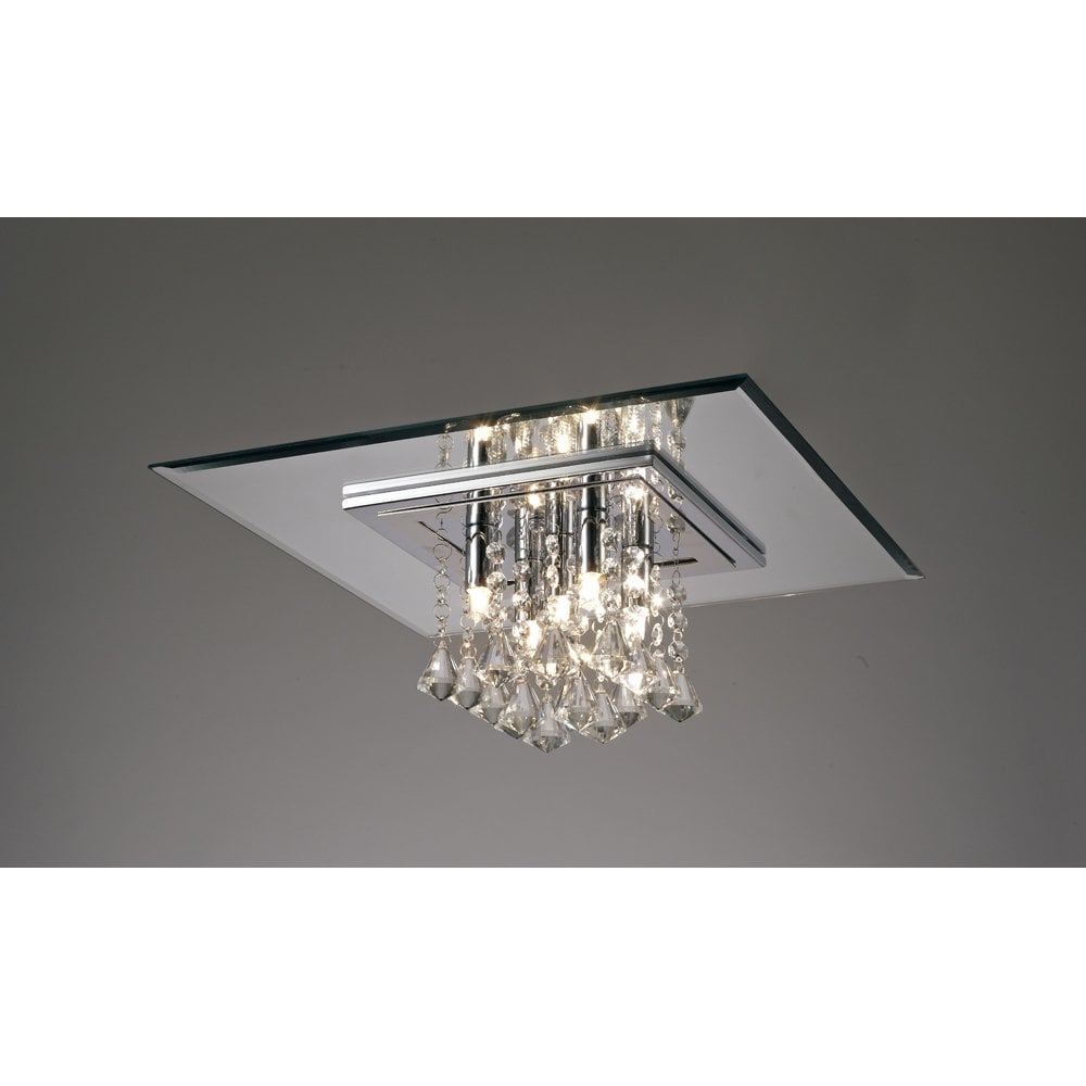 IL31004 Starda Ceiling Square 5 Light G9 Polished Chrome/Crystal