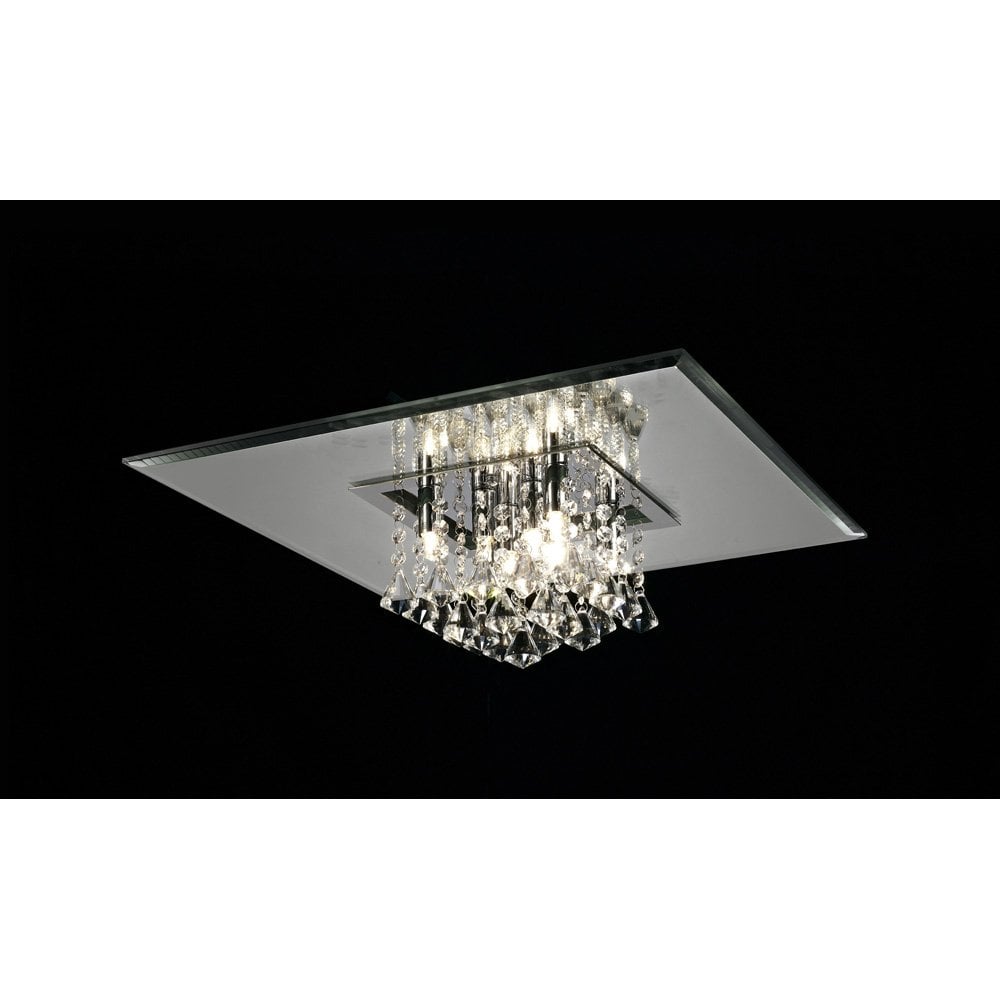 IL31008 Starda Ceiling Square 8 Light G9 Polished Chrome/Crystal