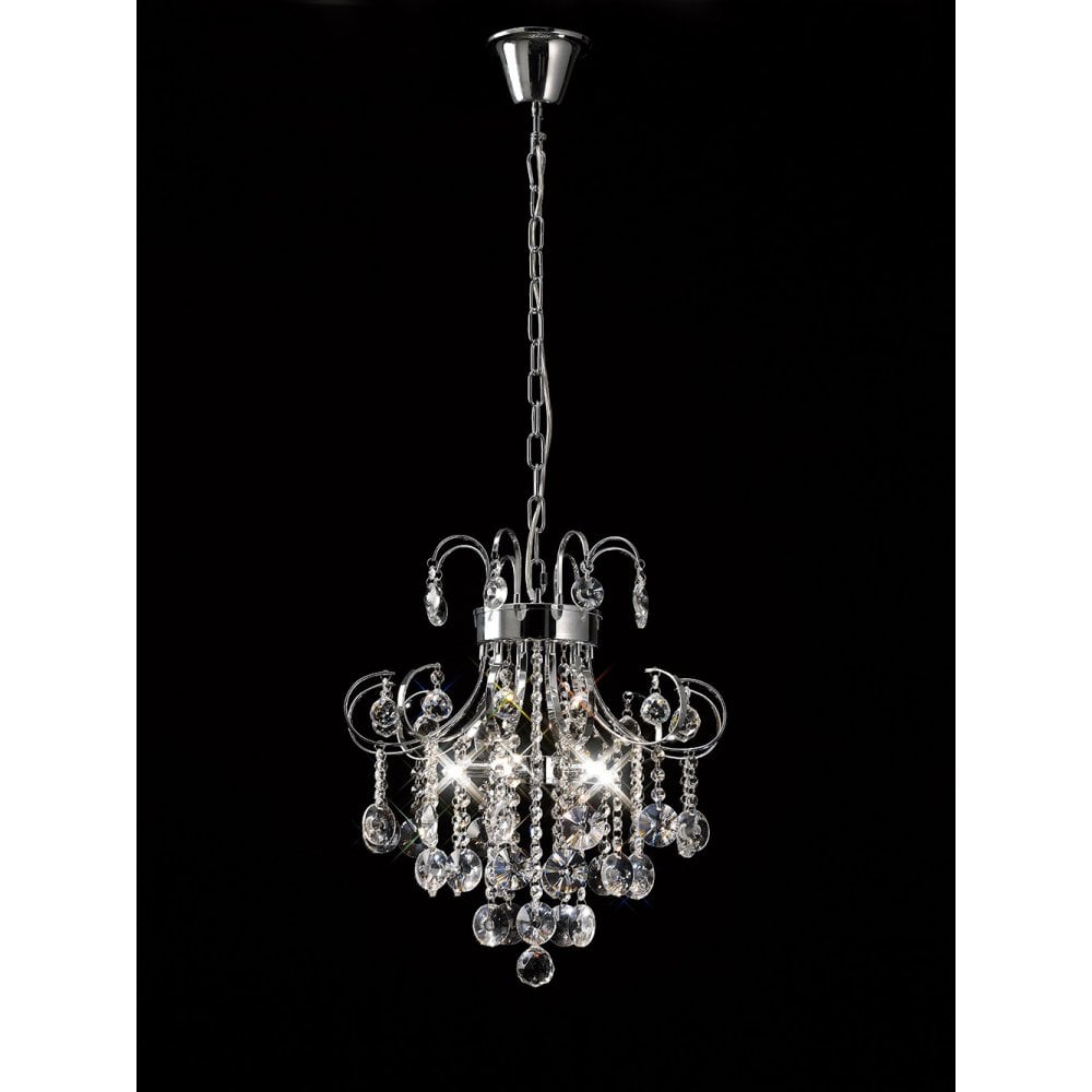 Rosina Pendant 5 Light Polished Chrome/Crystal