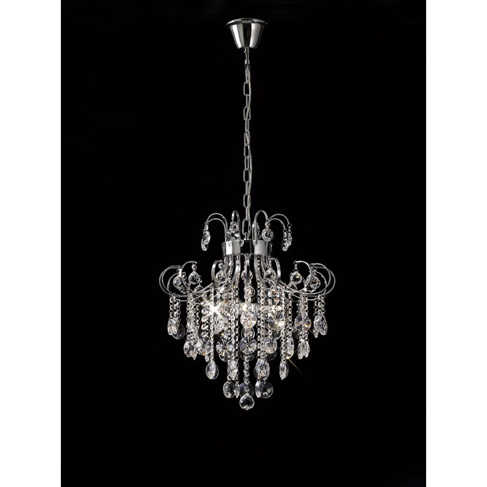 Rosina Pendant 6 Light Polished Chrome/Crystal