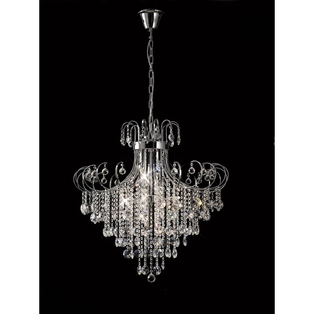 Rosina Pendant 8 Light Polished Chrome/Crystal