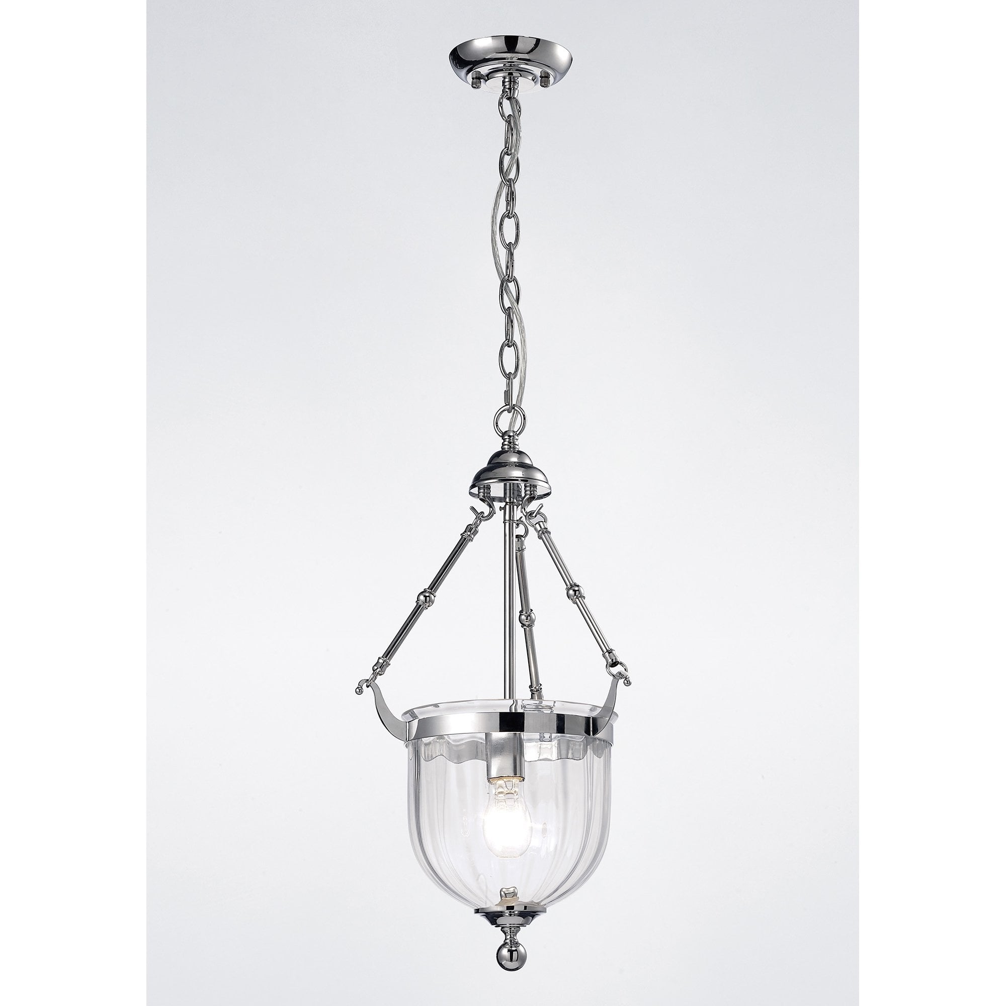 Aubrey Pendant 1 Light Polished Chrome/Glass