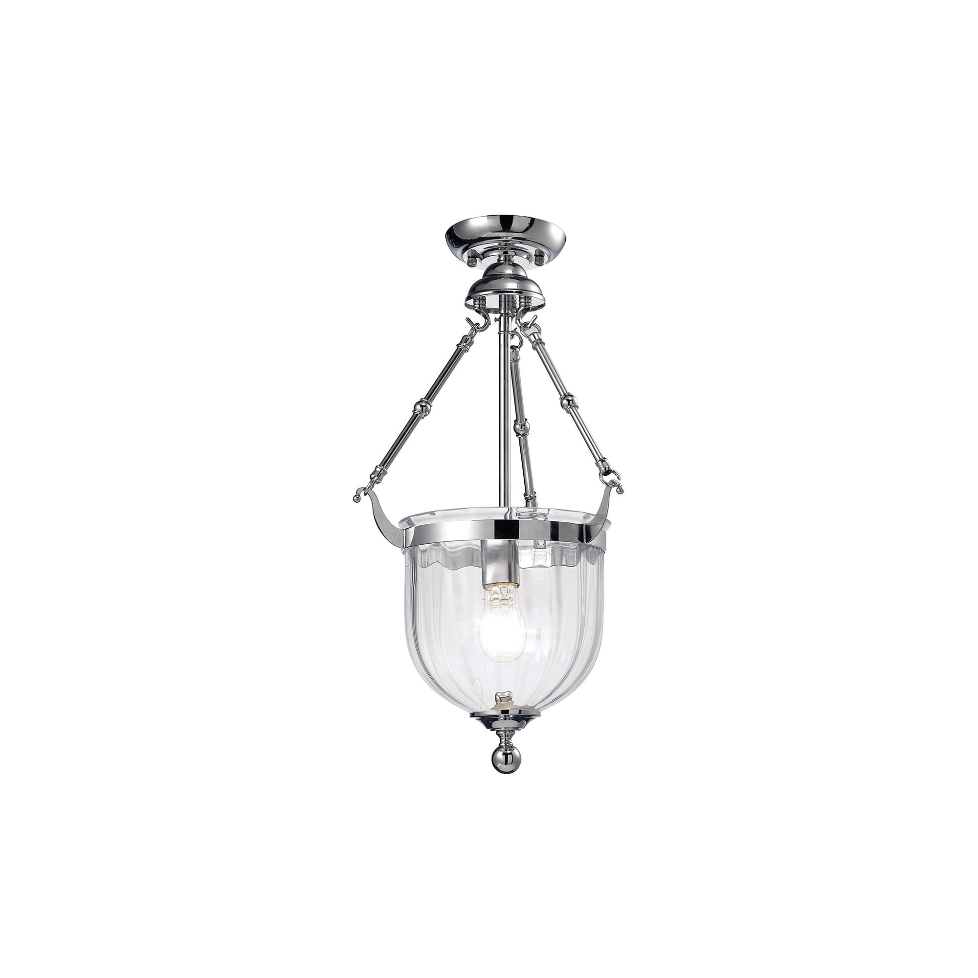 Aubrey Pendant 1 Light Polished Chrome/Glass