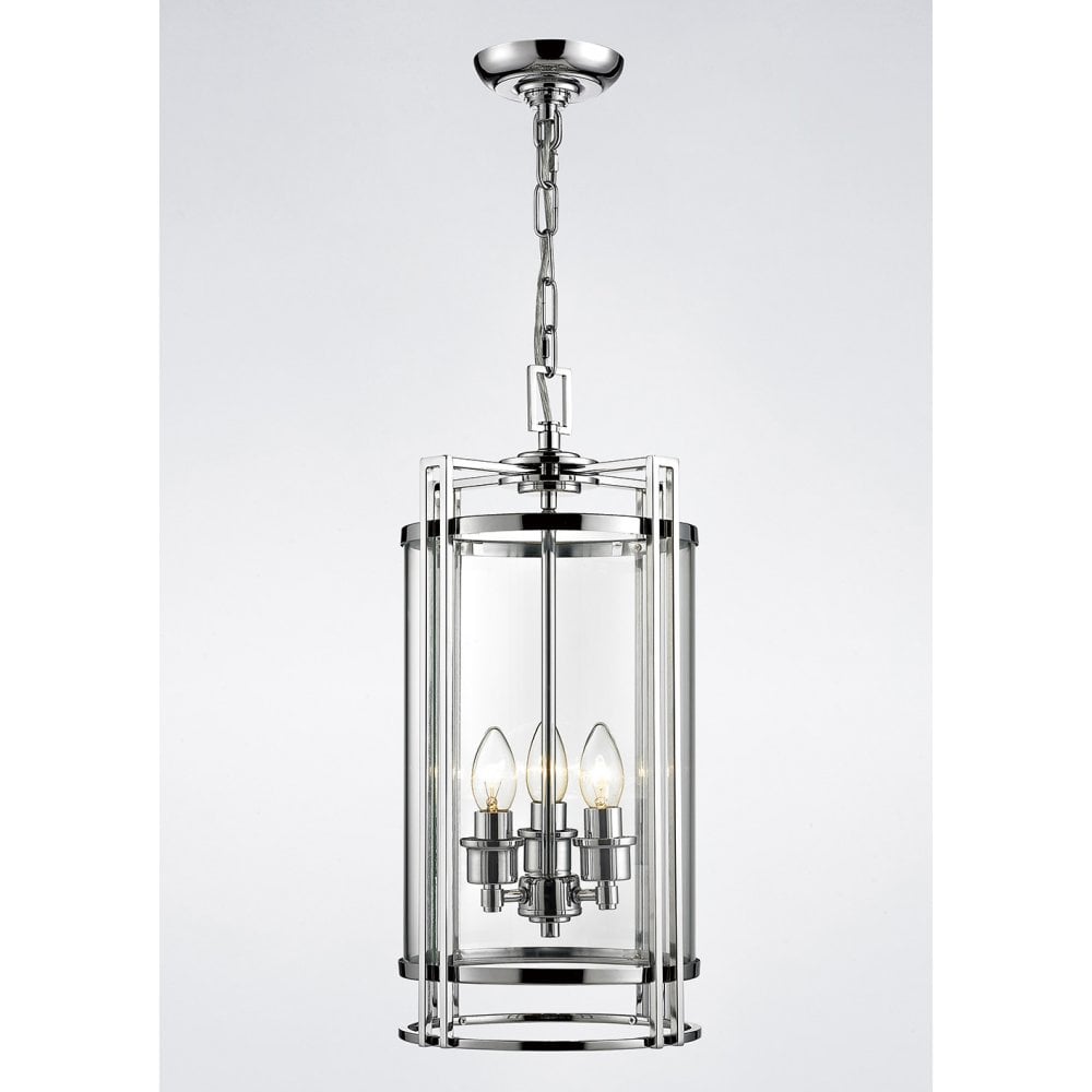 Eaton Pendant 3 Light Polished Chrome/Glass