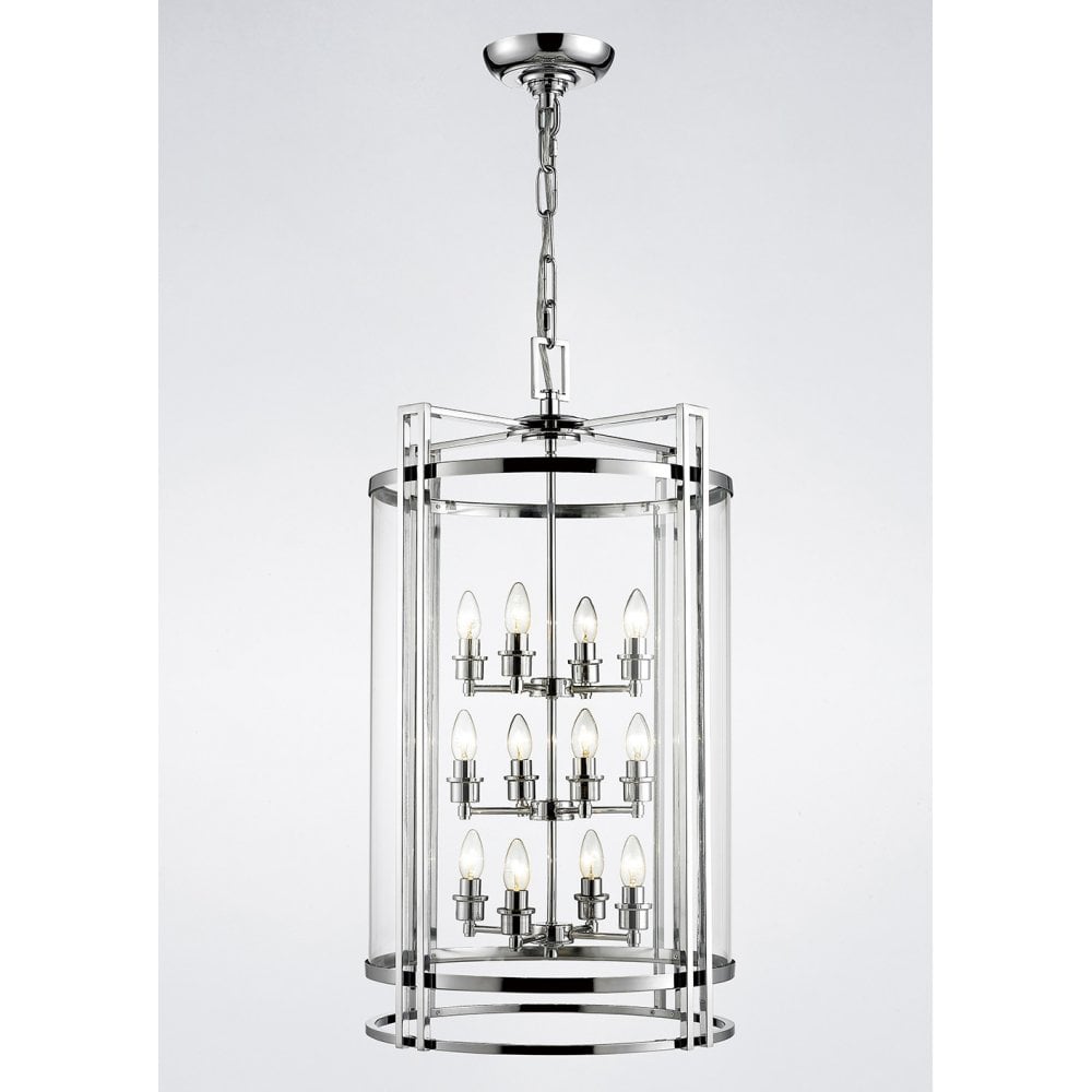 Eaton Pendant 12 Light Polished Chrome/Glass