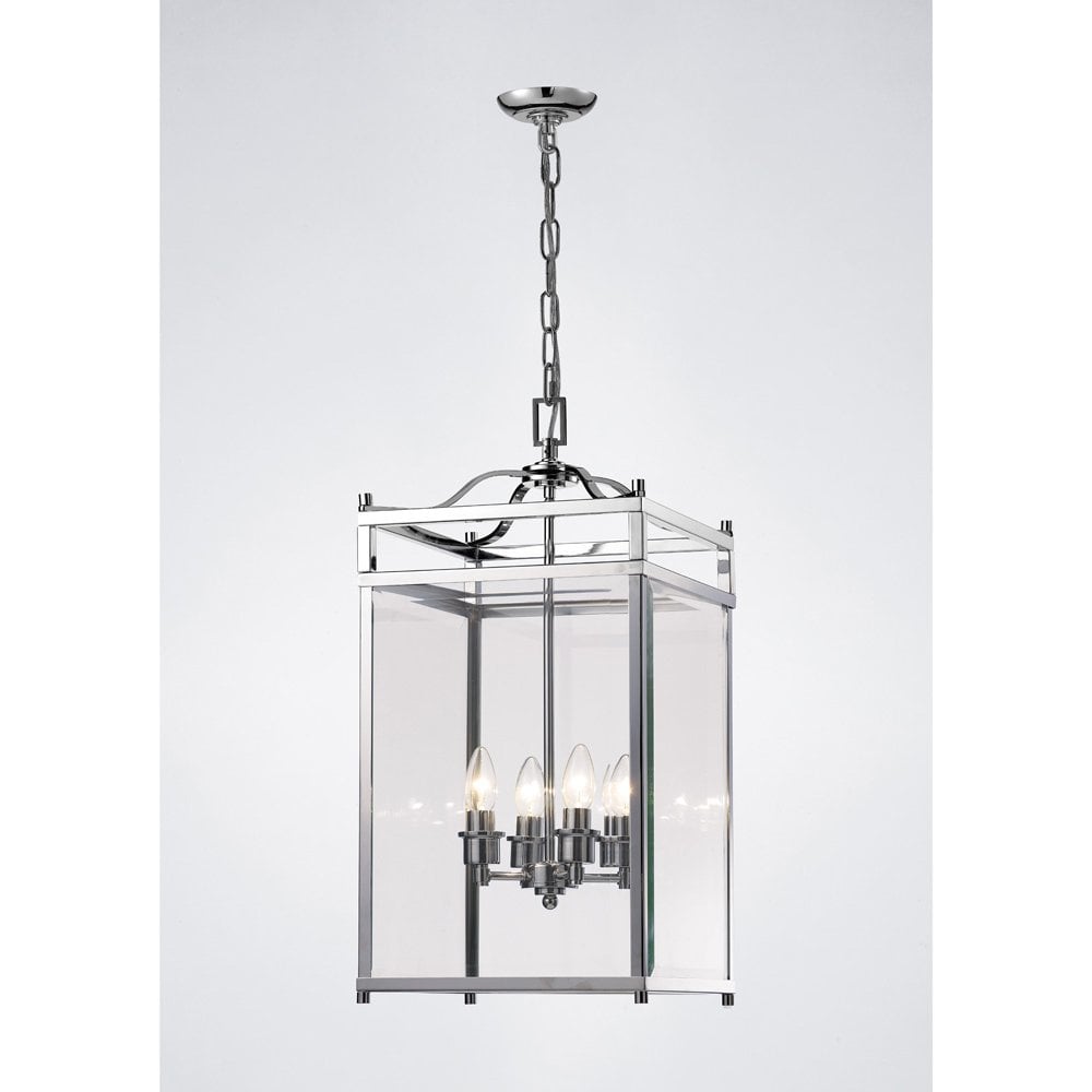 Aston Pendant 4 Light Polished Chrome/Glass