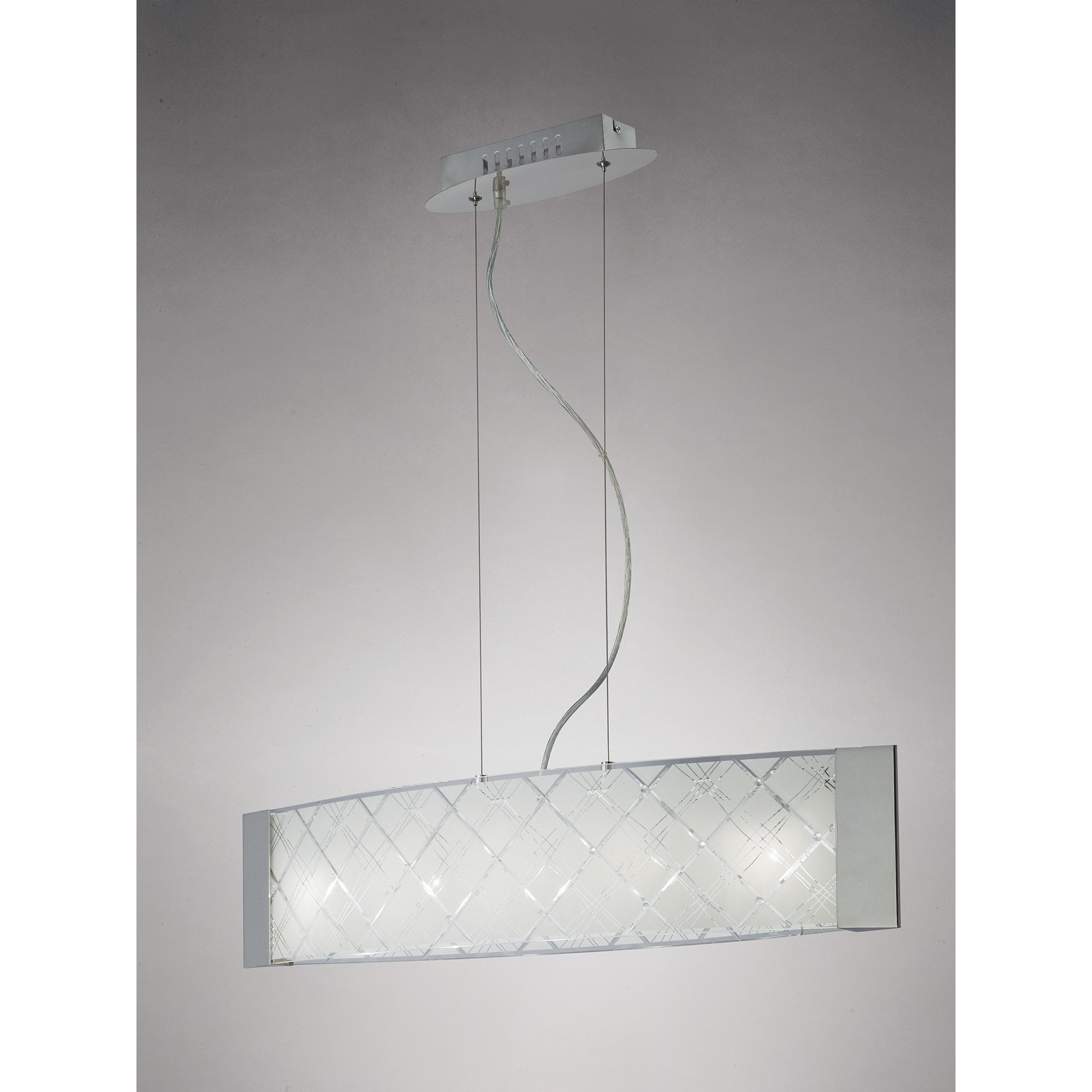 Aries Pendant 5 Light Polished Chrome/Glass