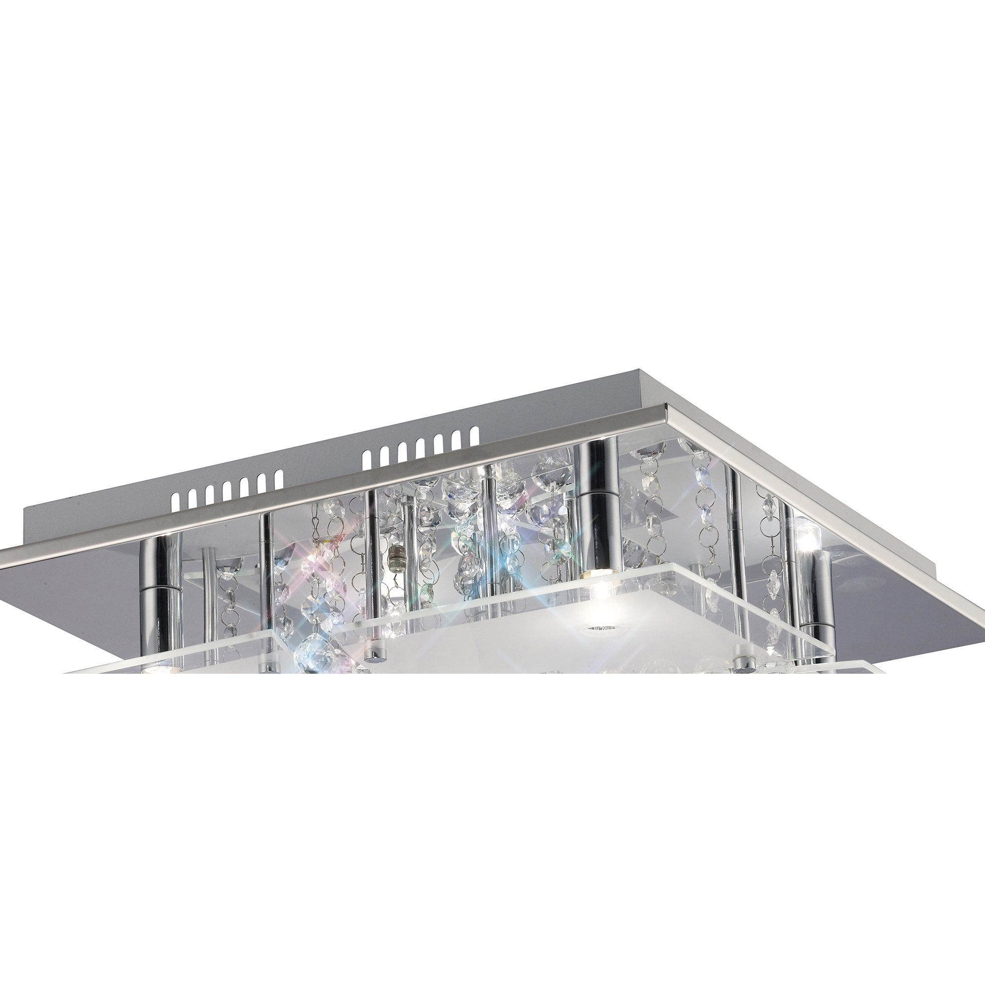 Chisora Ceiling 5 Light Polished Chrome/Glass/Crystal