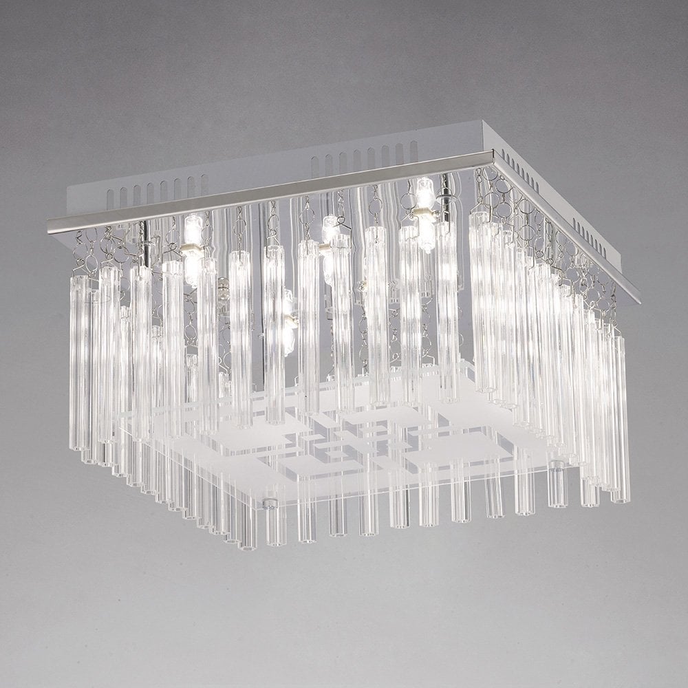 Capella Ceiling 6 Light Polished Chrome/Glass