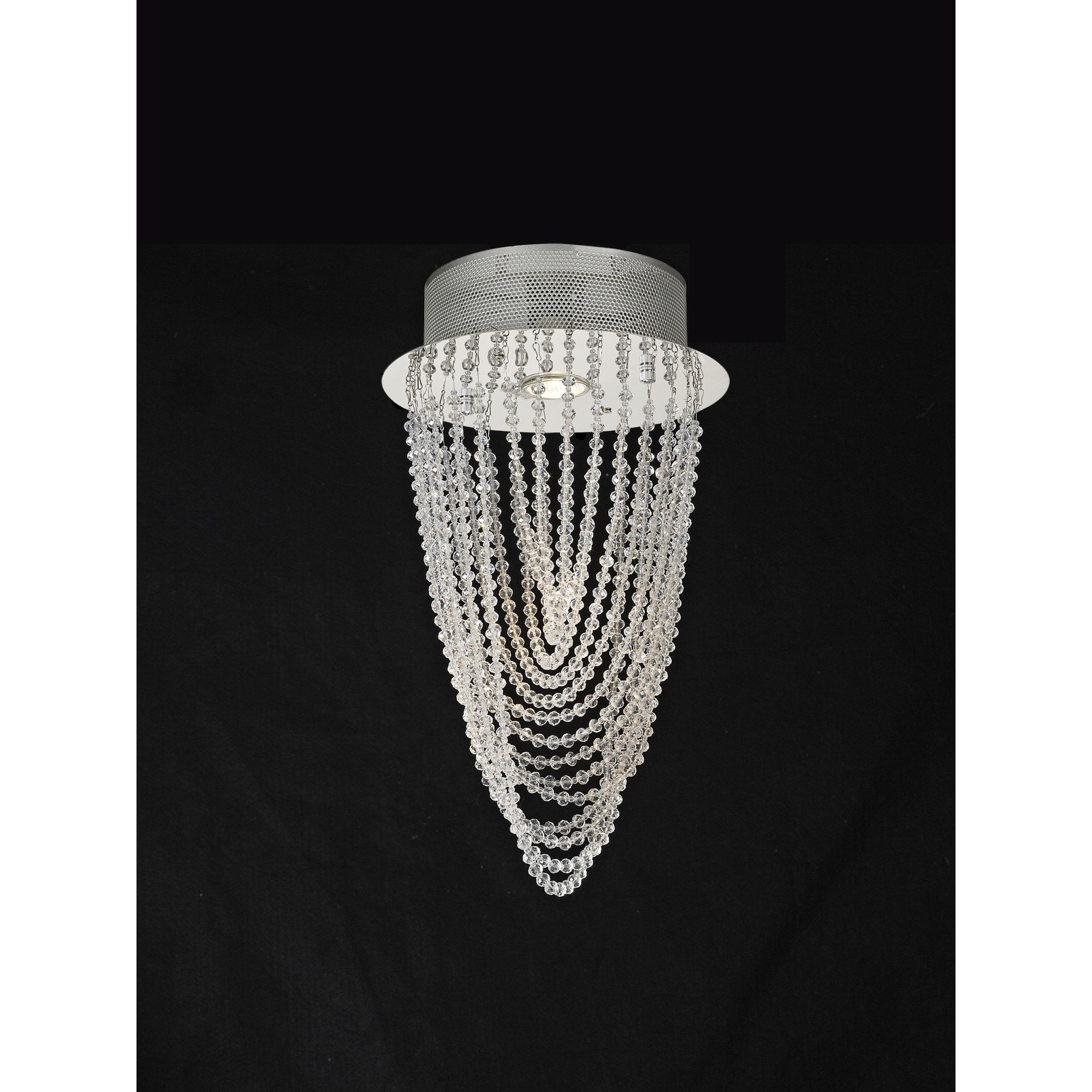 Camilla Ceiling Round 1 Light Polished Chrome / Crystal