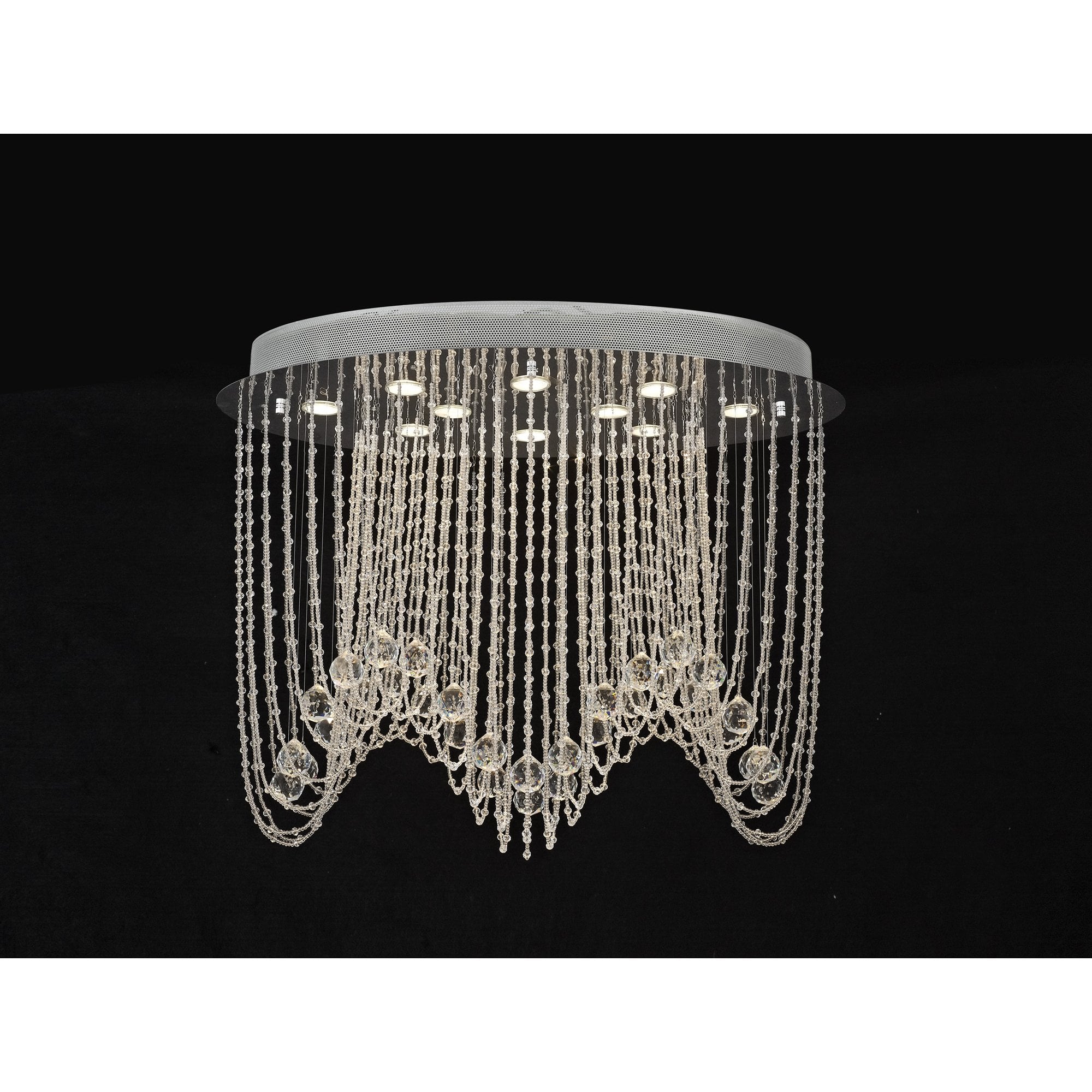 Camilla Ceiling Oval 10 Light Polished Chrome / Crystal