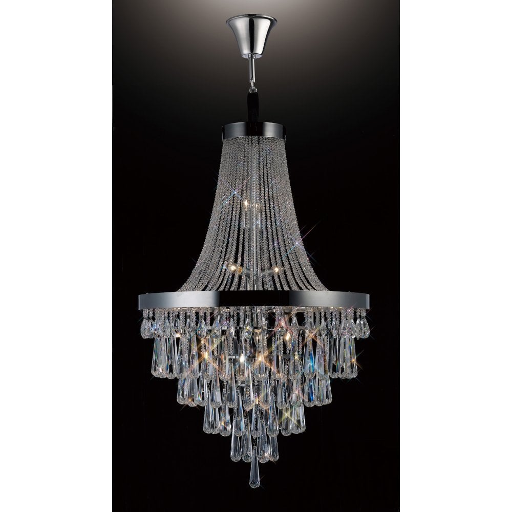 Sophia Pendant 17 Light Polished Chrome/Crystal