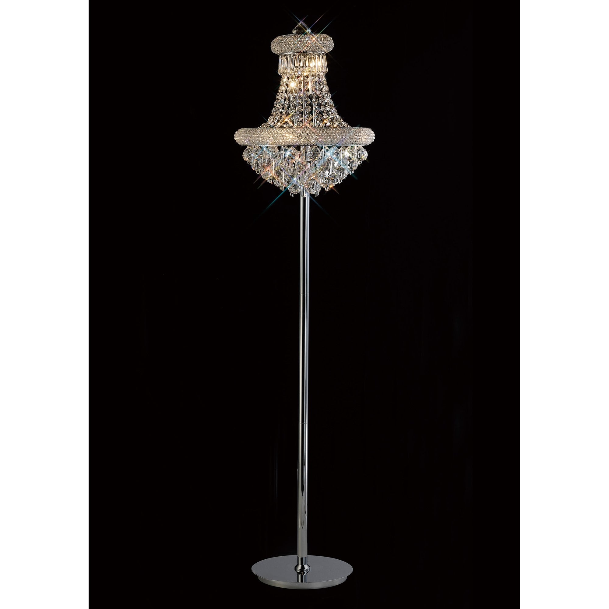 Alexandra Floor Lamp 8 Light Polished Chrome/Crystal