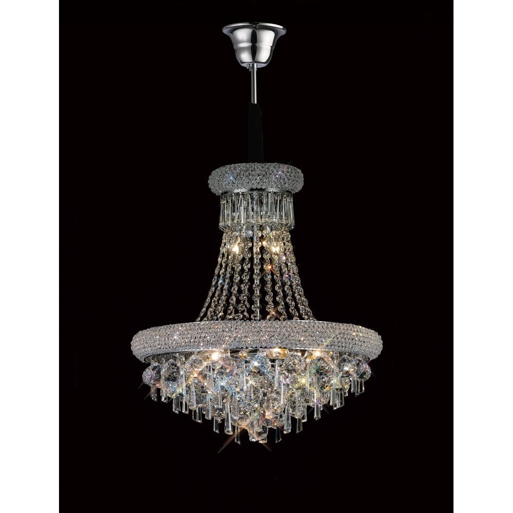 Alexandra Pendant 9 Light Polished Chrome/Crystal