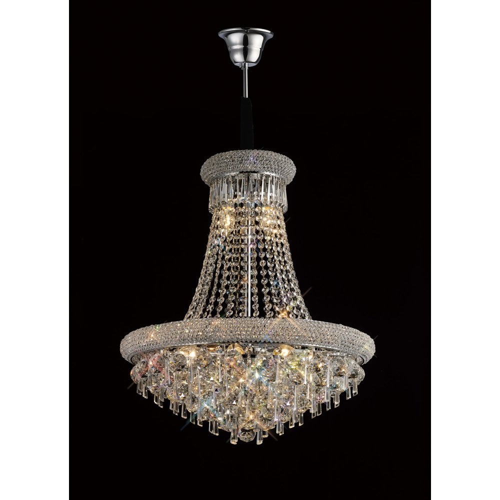 Alexandra Pendant 13 Light Polished Chrome/Crystal