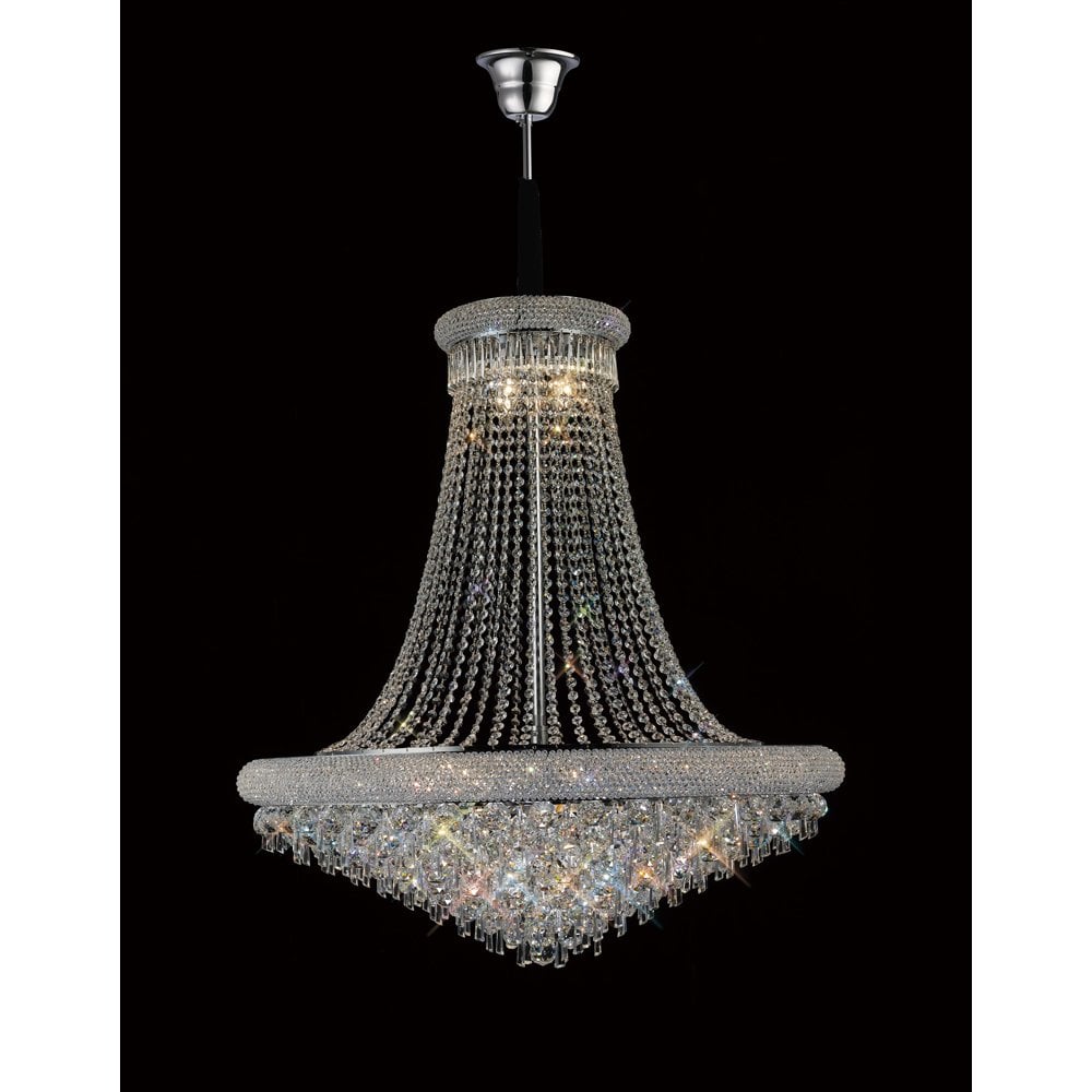 Alexandra Pendant 20 Light Polished Chrome/Crystal