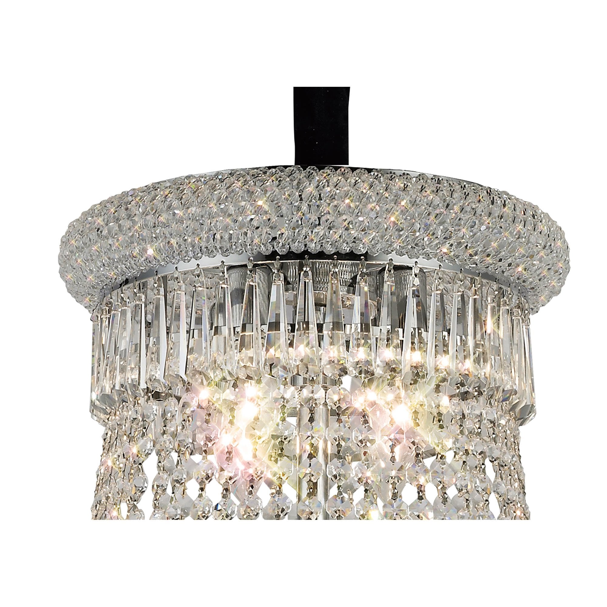 Alexandra Pendant 20 Light Polished Chrome/Crystal