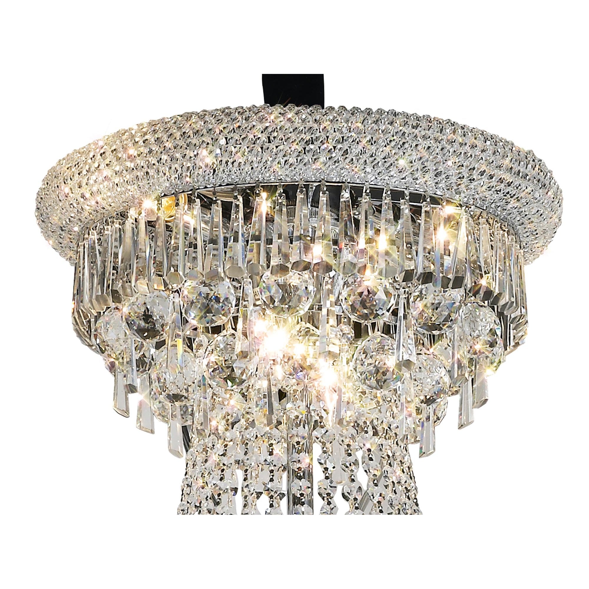 Alexandra Pendant 3 Tier 29 Light Polished Chrome / Crystal