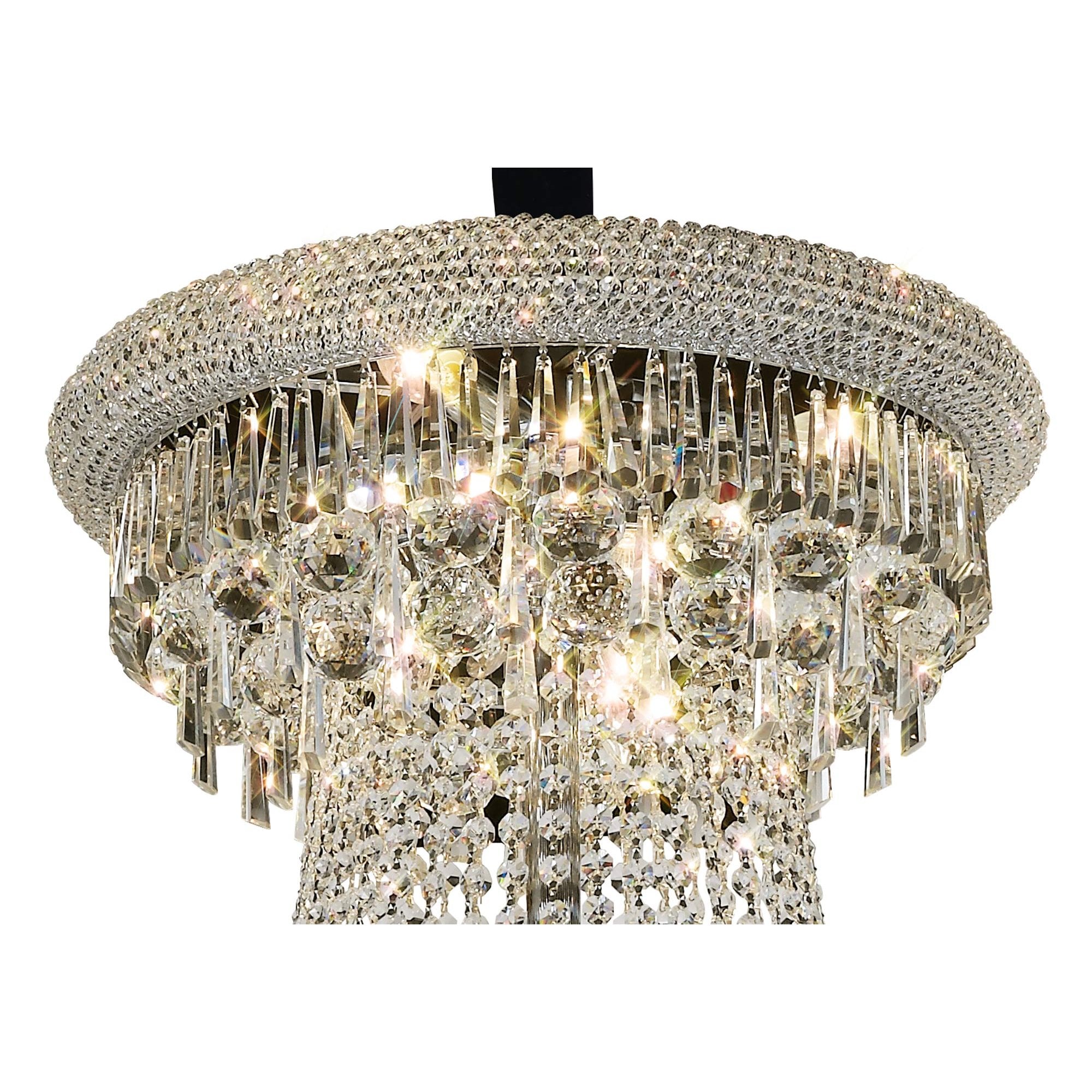 Alexandra Pendant 3 Tier 37 Light Polished Chrome / Crystal