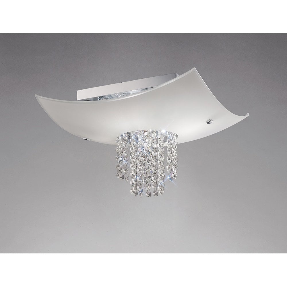 Nyla Polished Chrome/Glass/Crystal Ceiling 5 Light