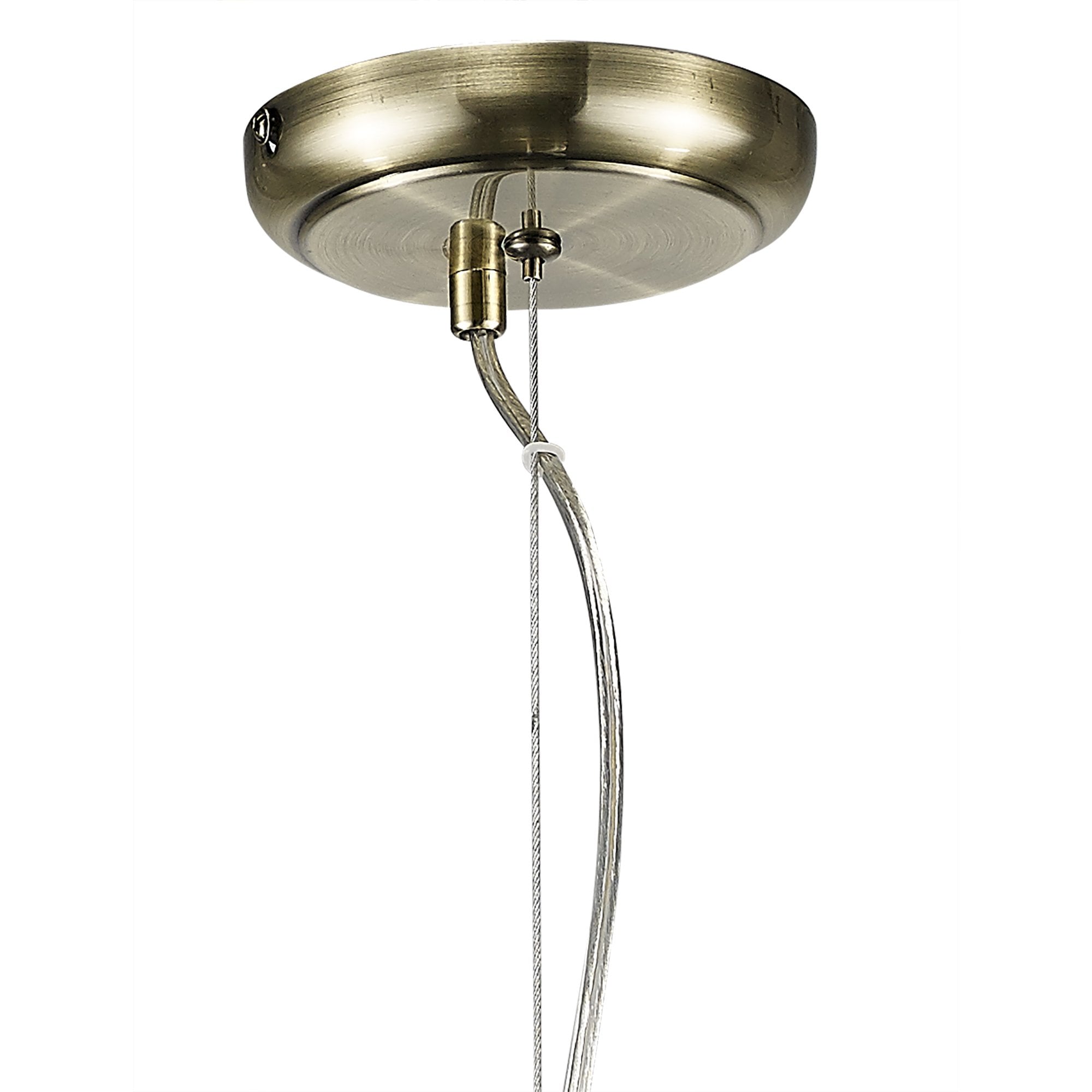 Chelsie Medium Pendant 1 Light Antique Brass / Clear Glass