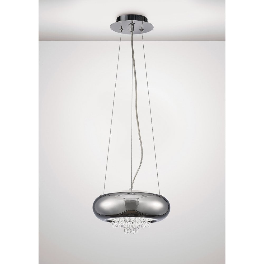 Phyllis Small Pendant 2 Light G9 Polished Chrome/Crystal