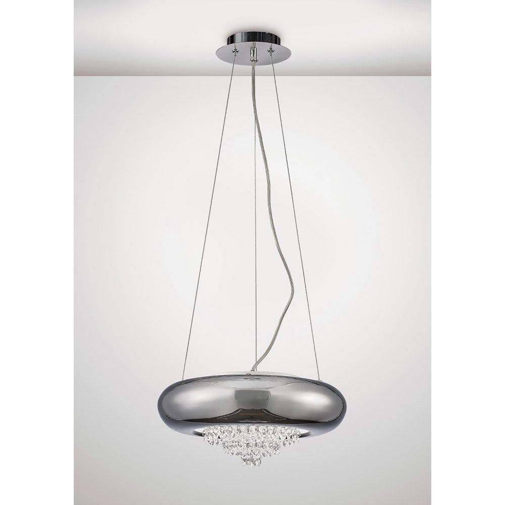 Phyllis Large Pendant 3 Light G9 Polished Chrome/Crystal