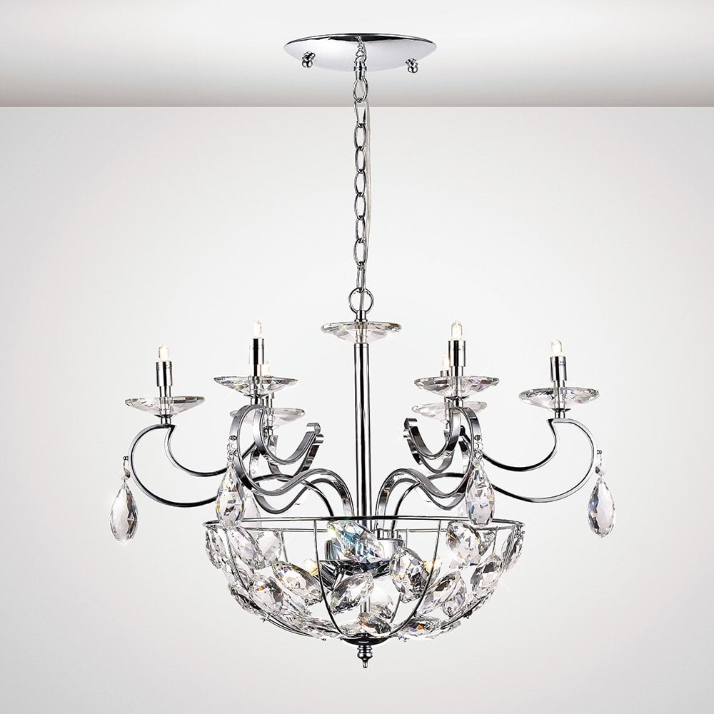 Galilea Pendant 6+3 Light G9 Polished Chrome/Crystal