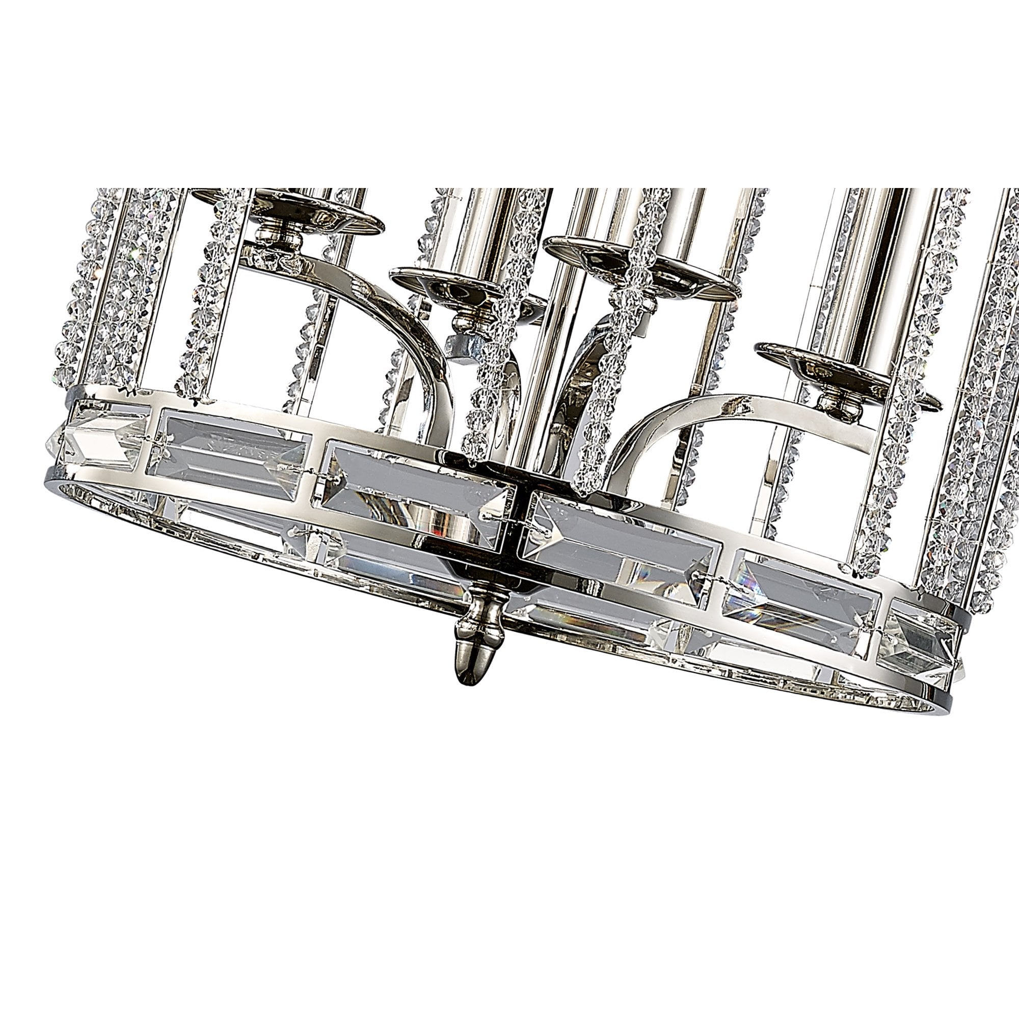 Adina Pendant 4 Light E14 Polished Nickel/Crystal