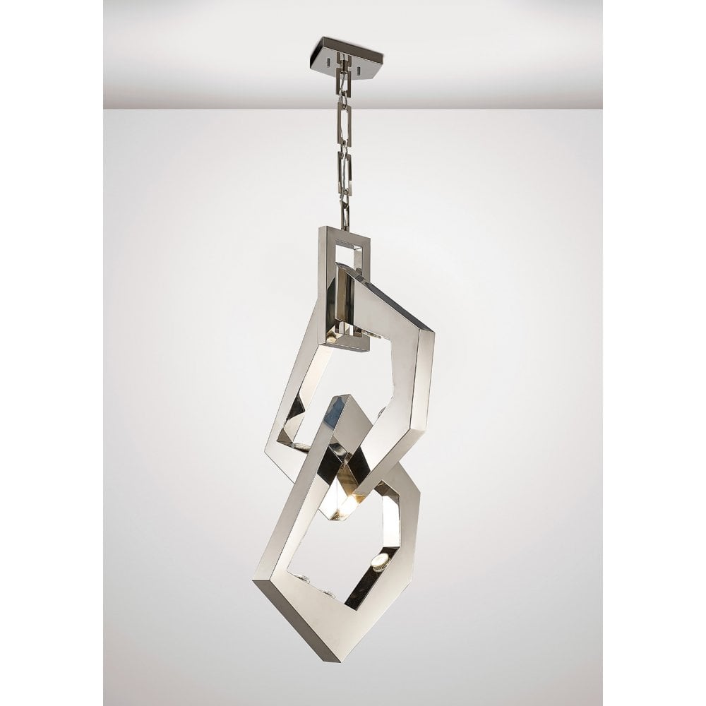 Ricadi Pendant 8 Light GU10 Stainless Steel (ITEM REQUIRES ASSEMBLY)