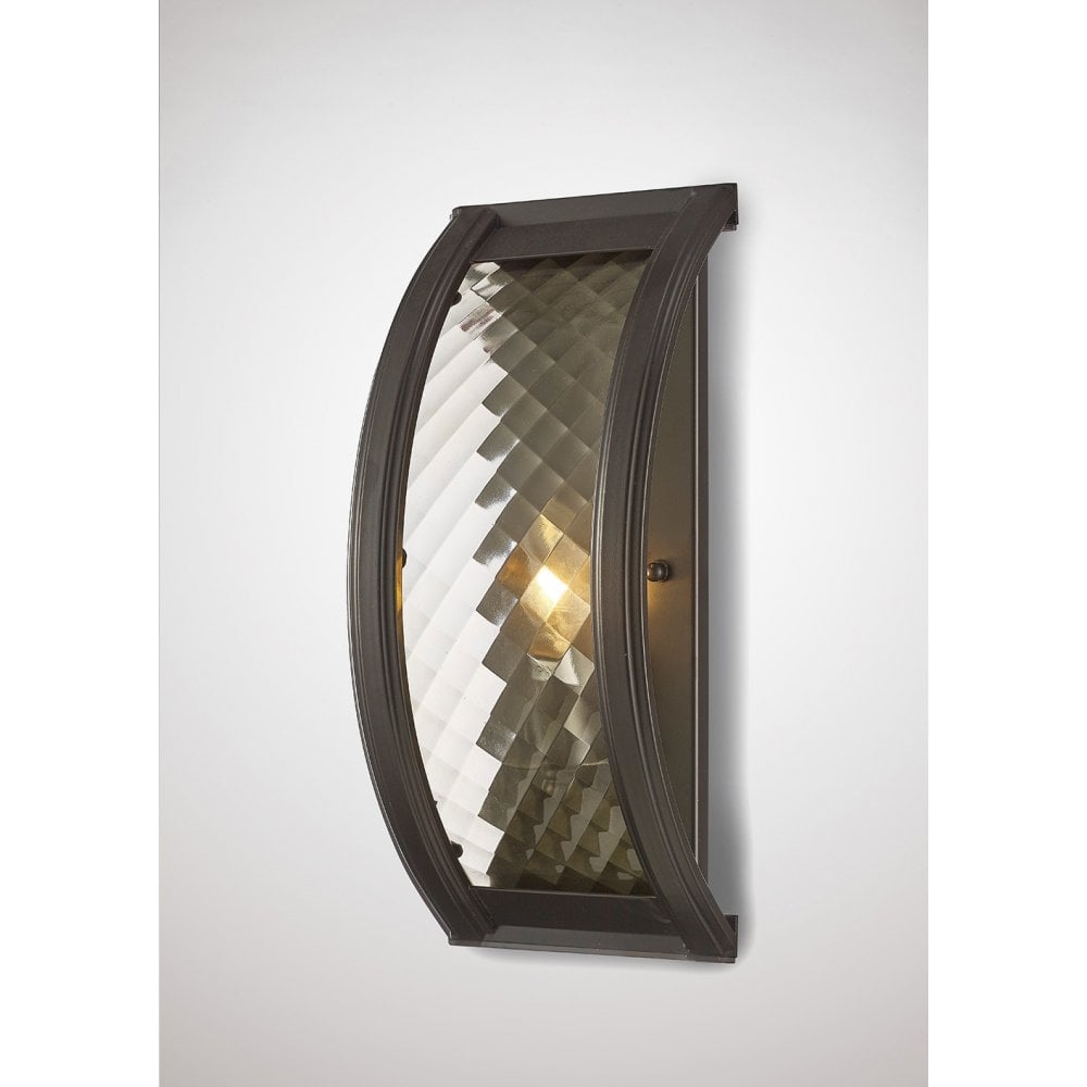 Asia Wall Lamp 1 Light E14 Oiled Bronze/Clear Glass