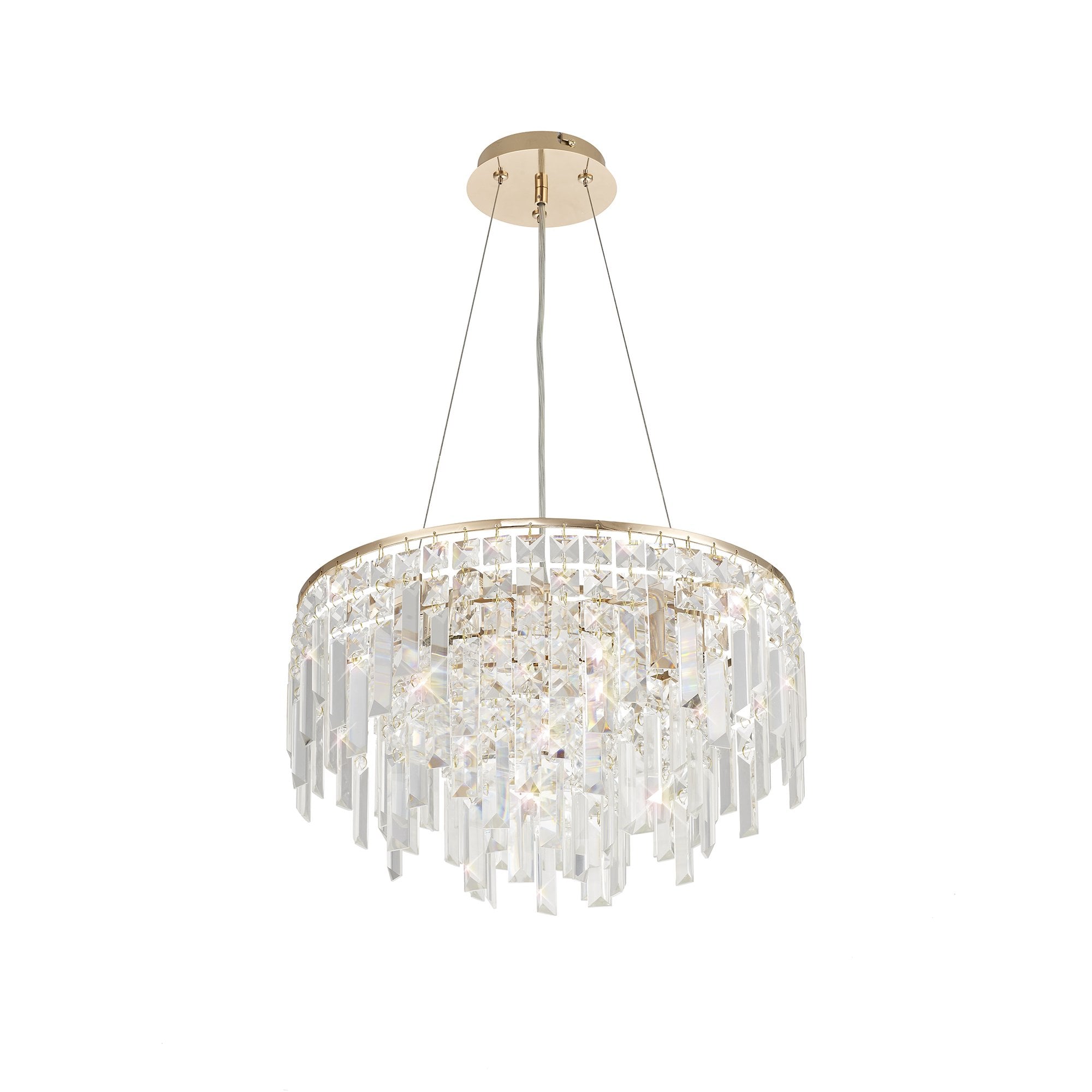 Maddison Pendant Round 6 Light G9 Rose Gold/Crystal